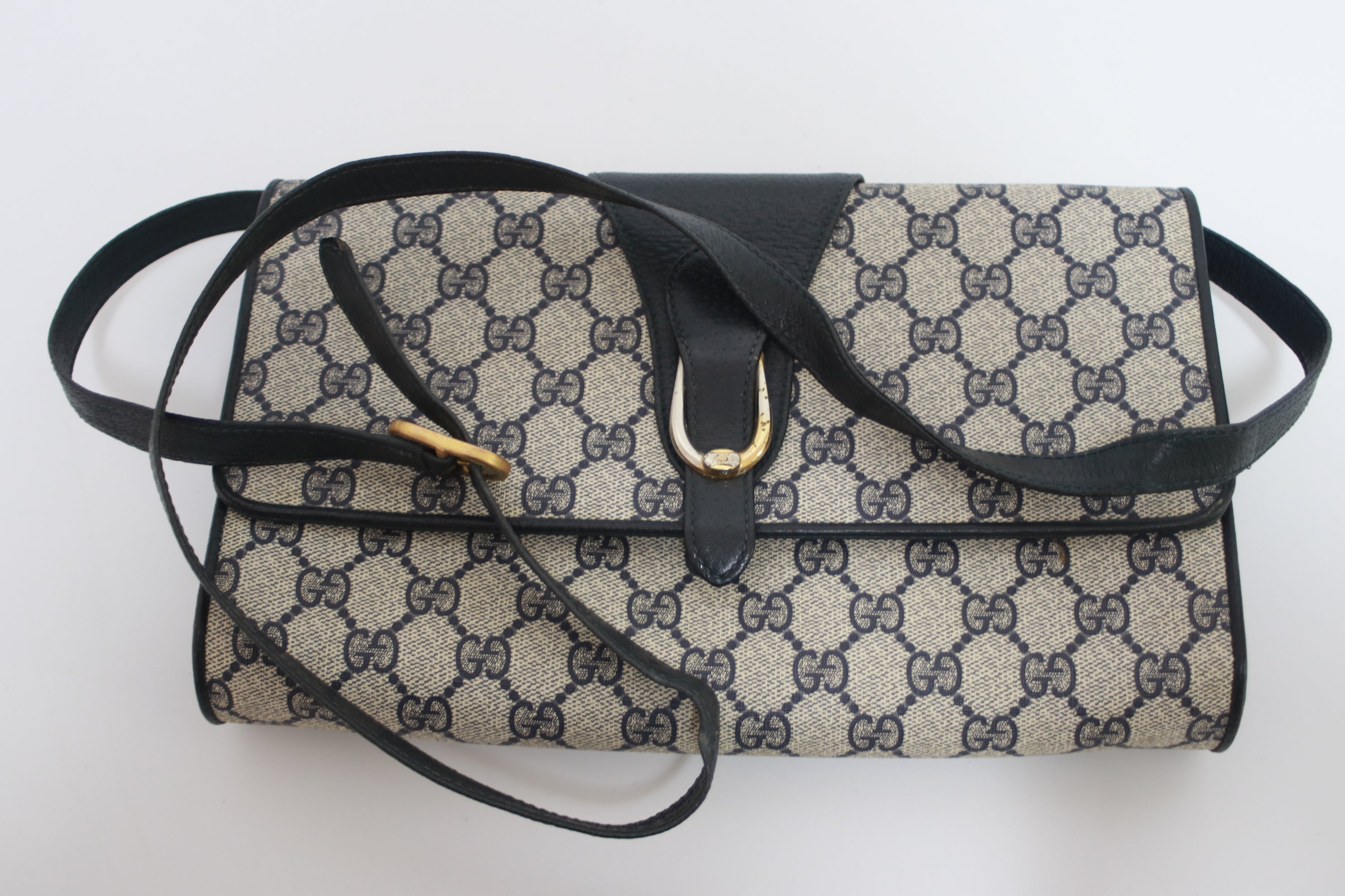 Gucci Clutch Shoulder Bag Navy blue Used