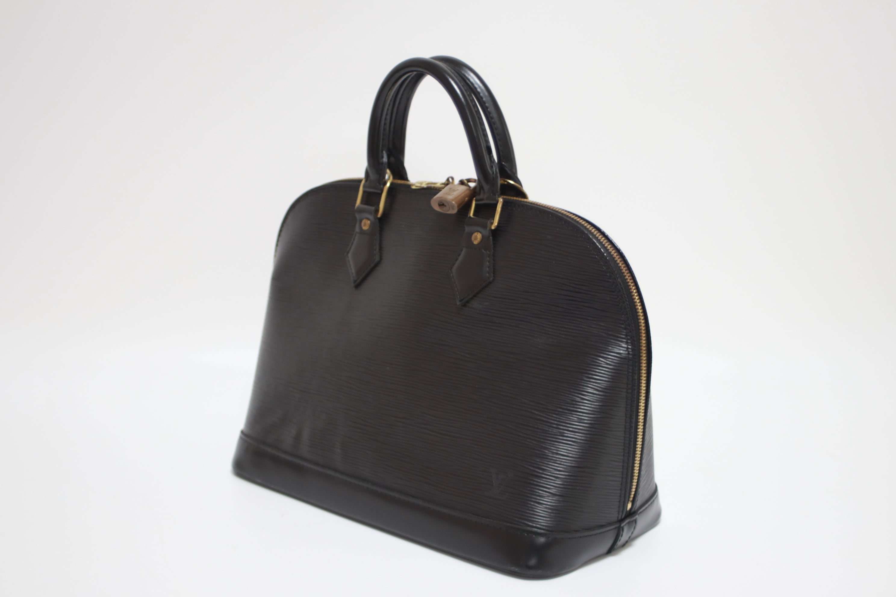 Louis Vuitton Alma PM Epi Leather Handbag Black Used