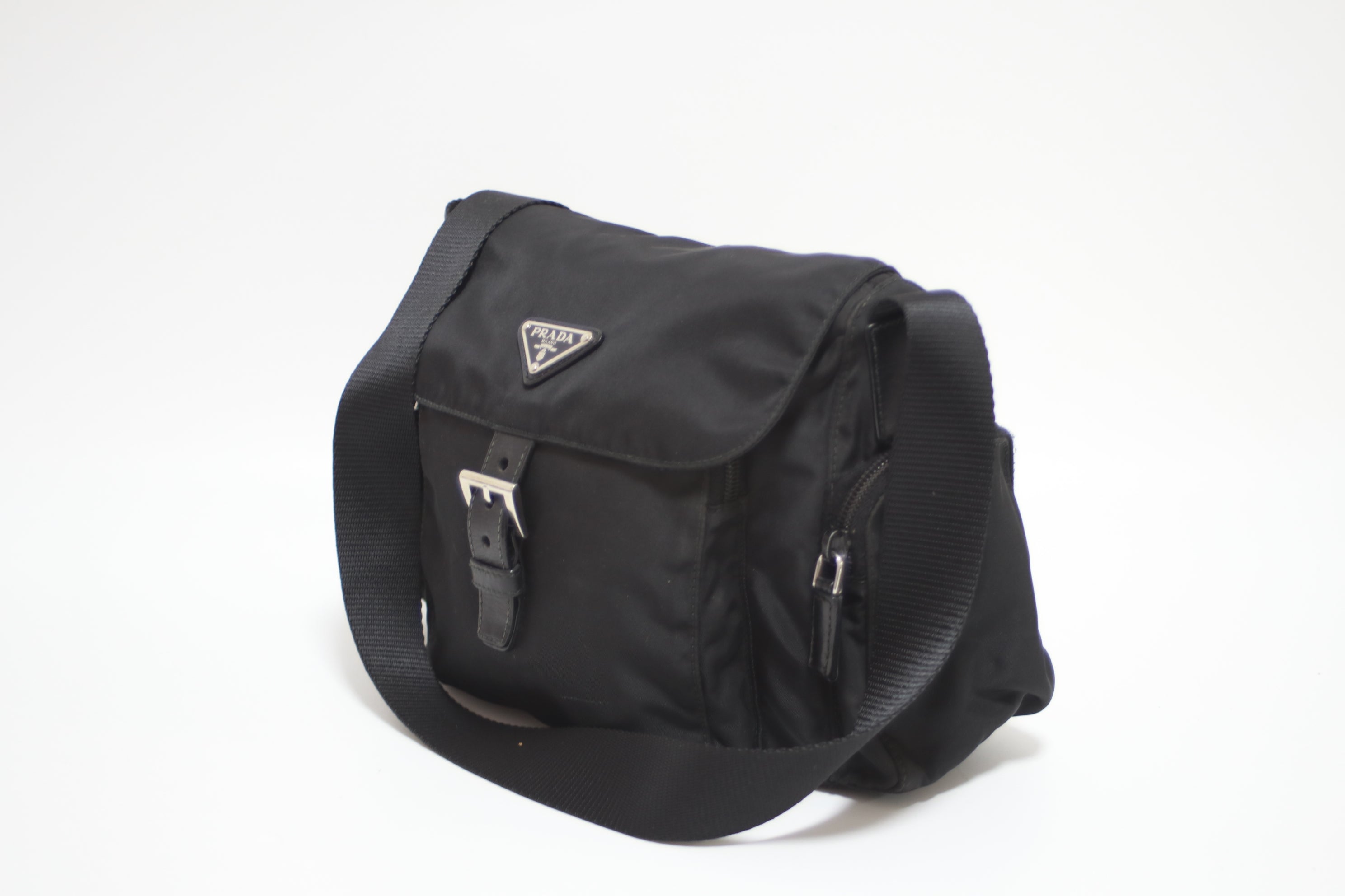 Prada Nylon Crossbody Bag Black Used