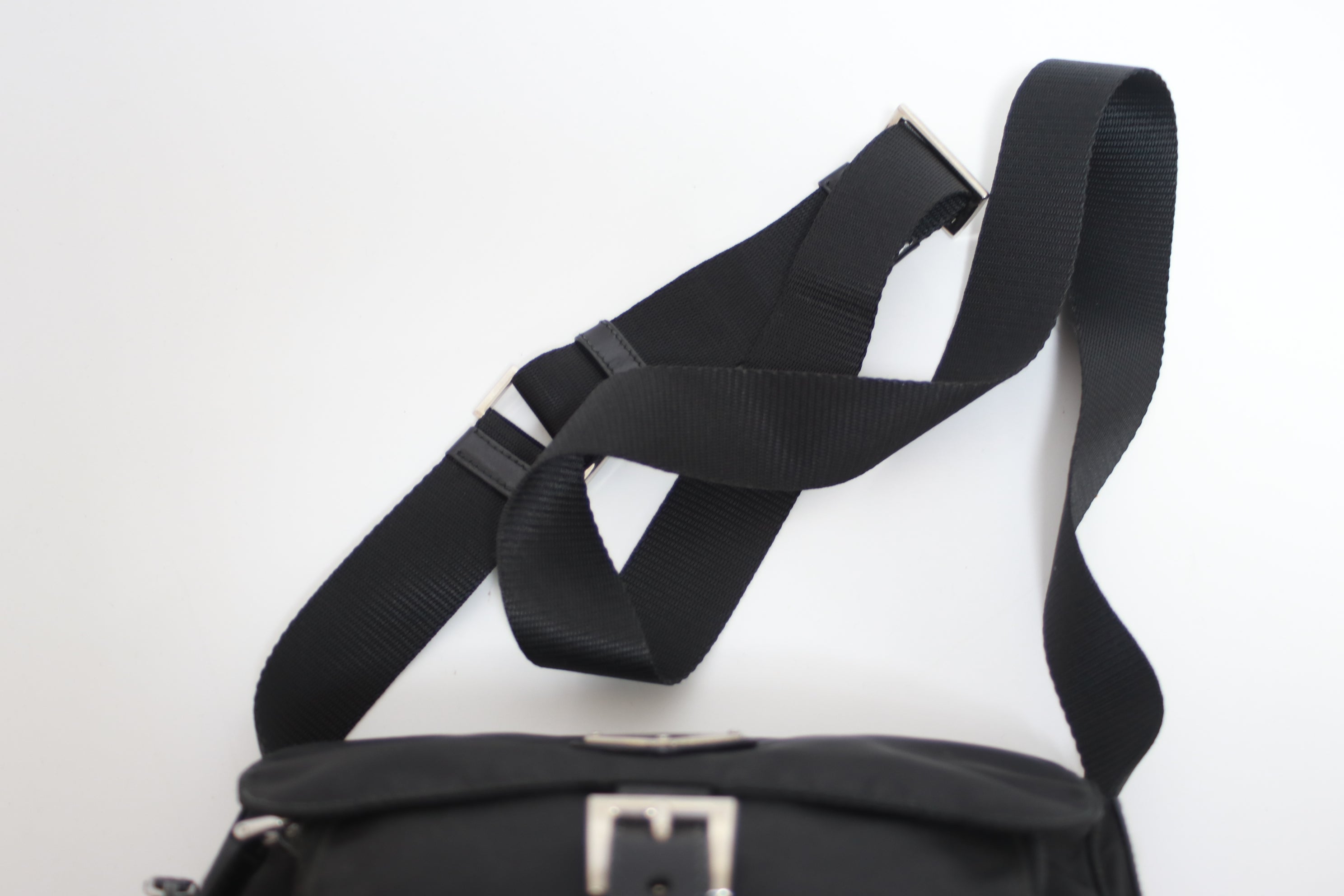 Prada Nylon Crossbody Bag Black Used