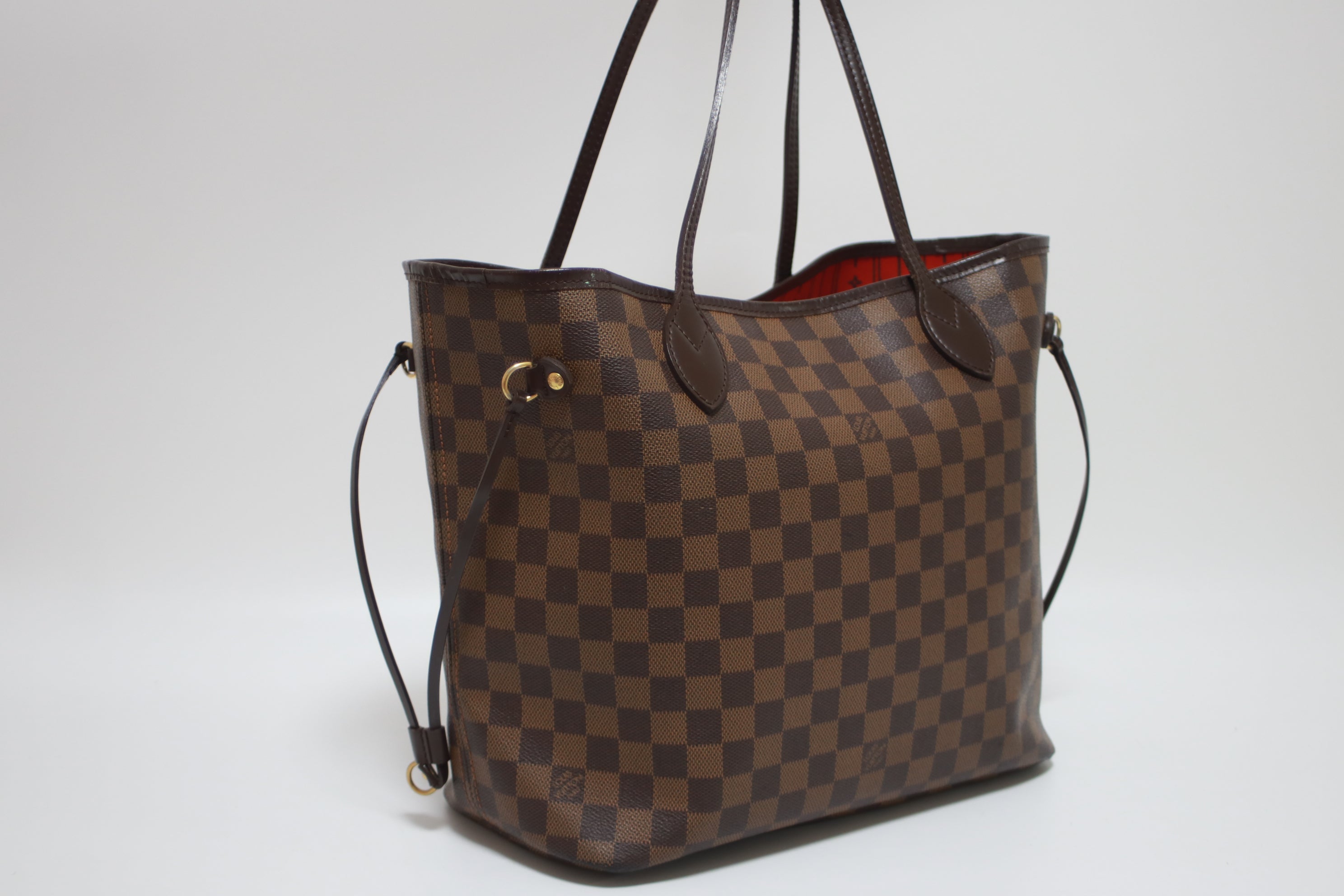 Louis Vuitton Neverfull MM Damier Ebene Tote Bag Used