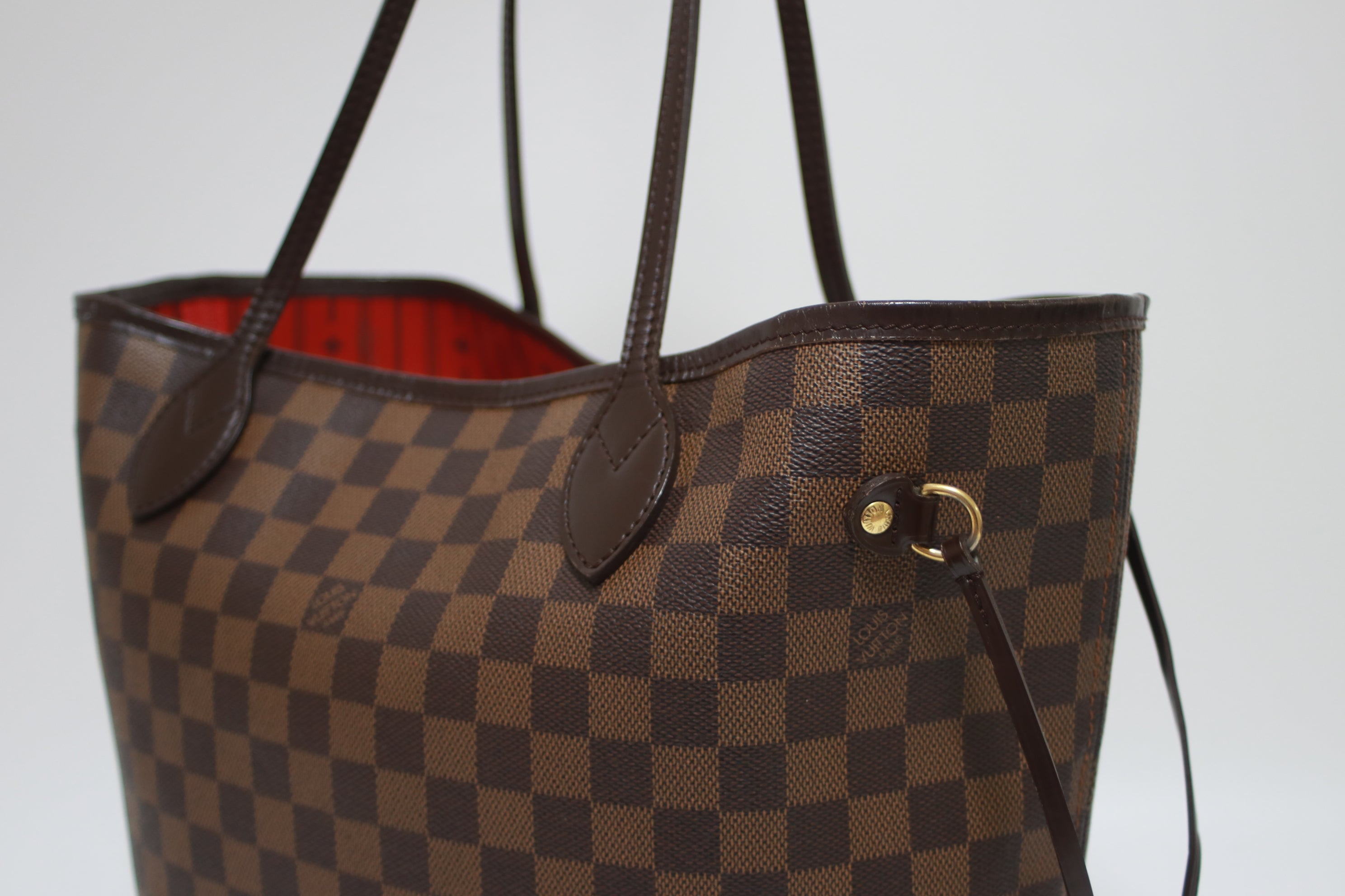 Louis Vuitton Neverfull MM Damier Ebene Tote Bag Used