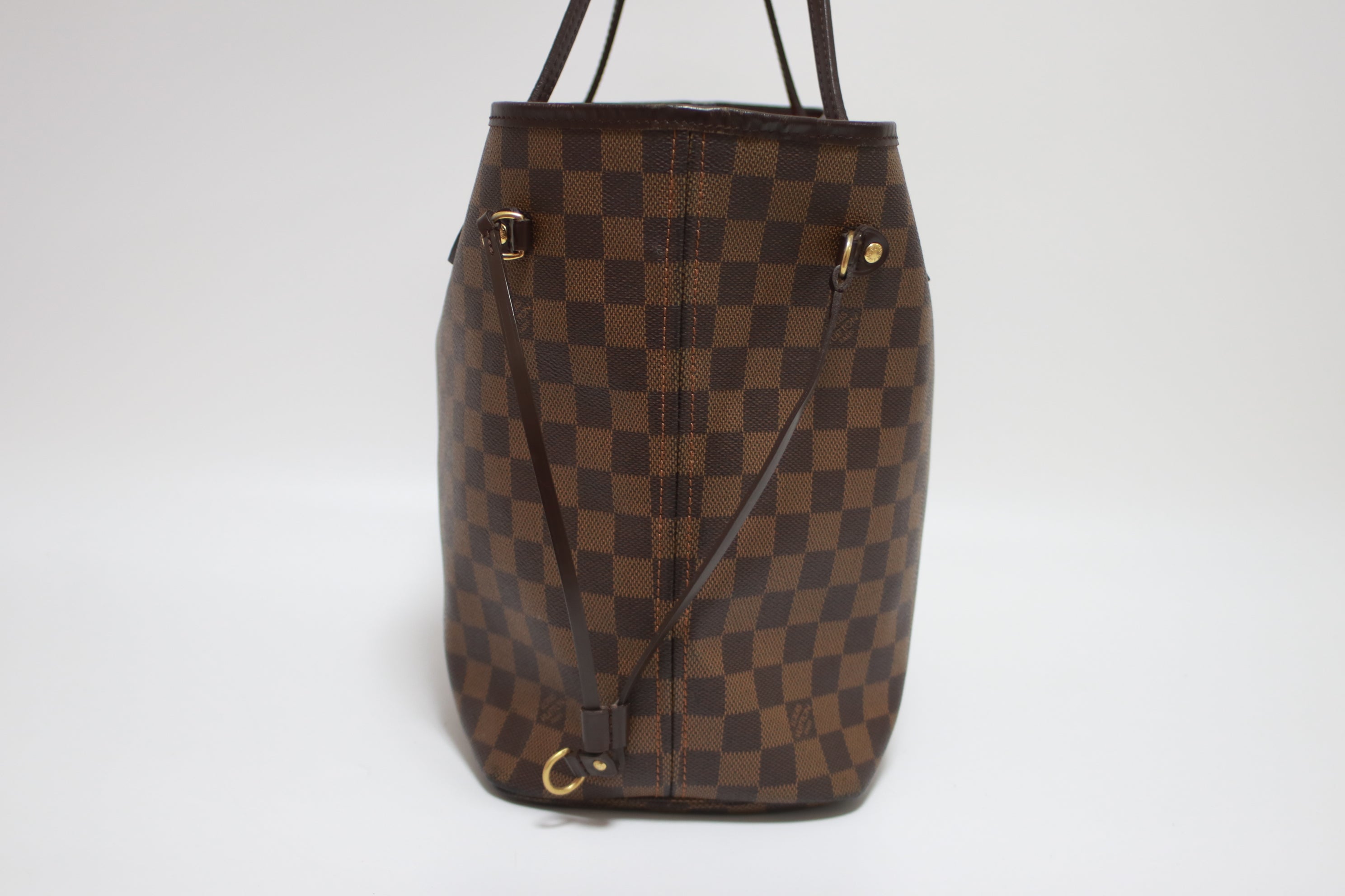 Louis Vuitton Neverfull MM Damier Ebene Tote Bag Used