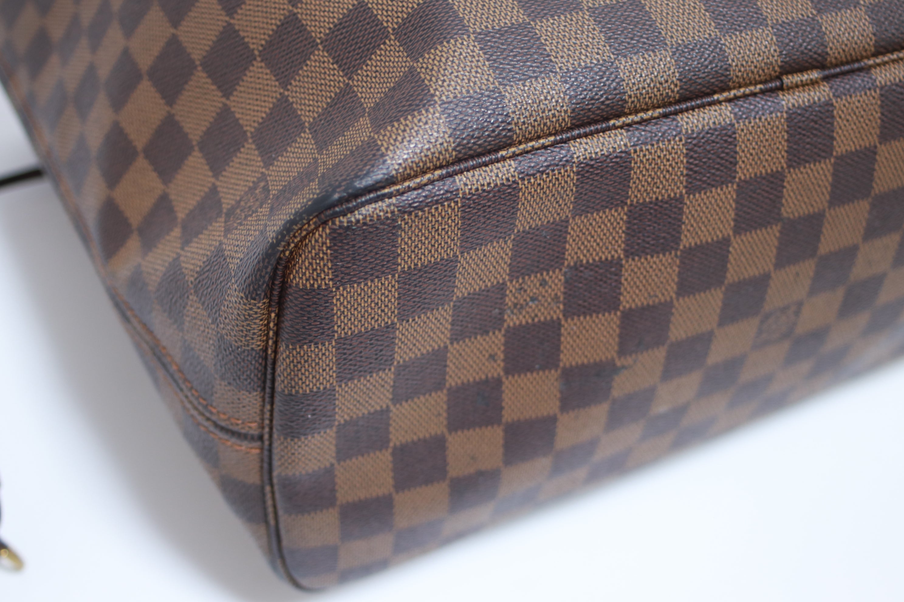 Louis Vuitton Neverfull MM Damier Ebene Tote Bag Used