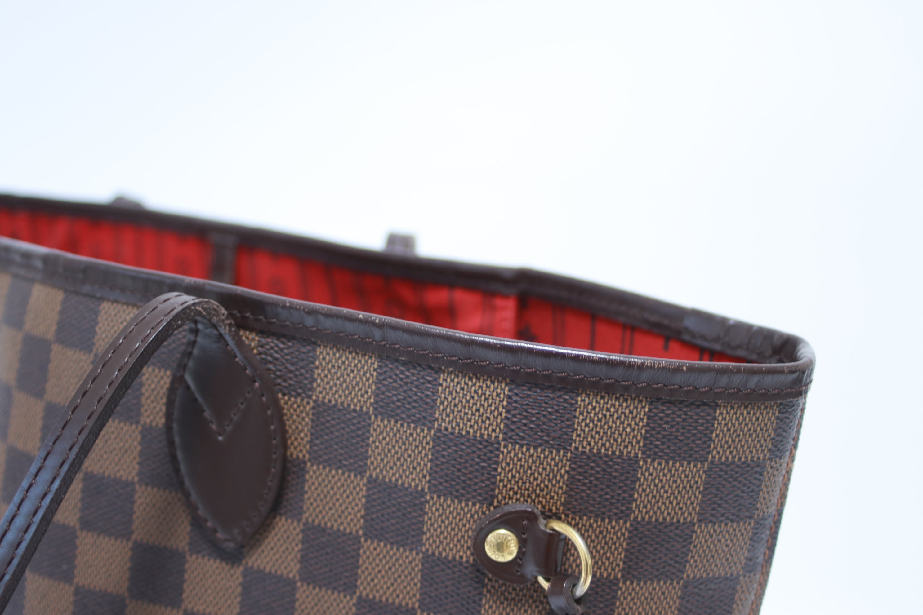 Louis Vuitton Neverfull MM Damier Ebene Tote Bag Used