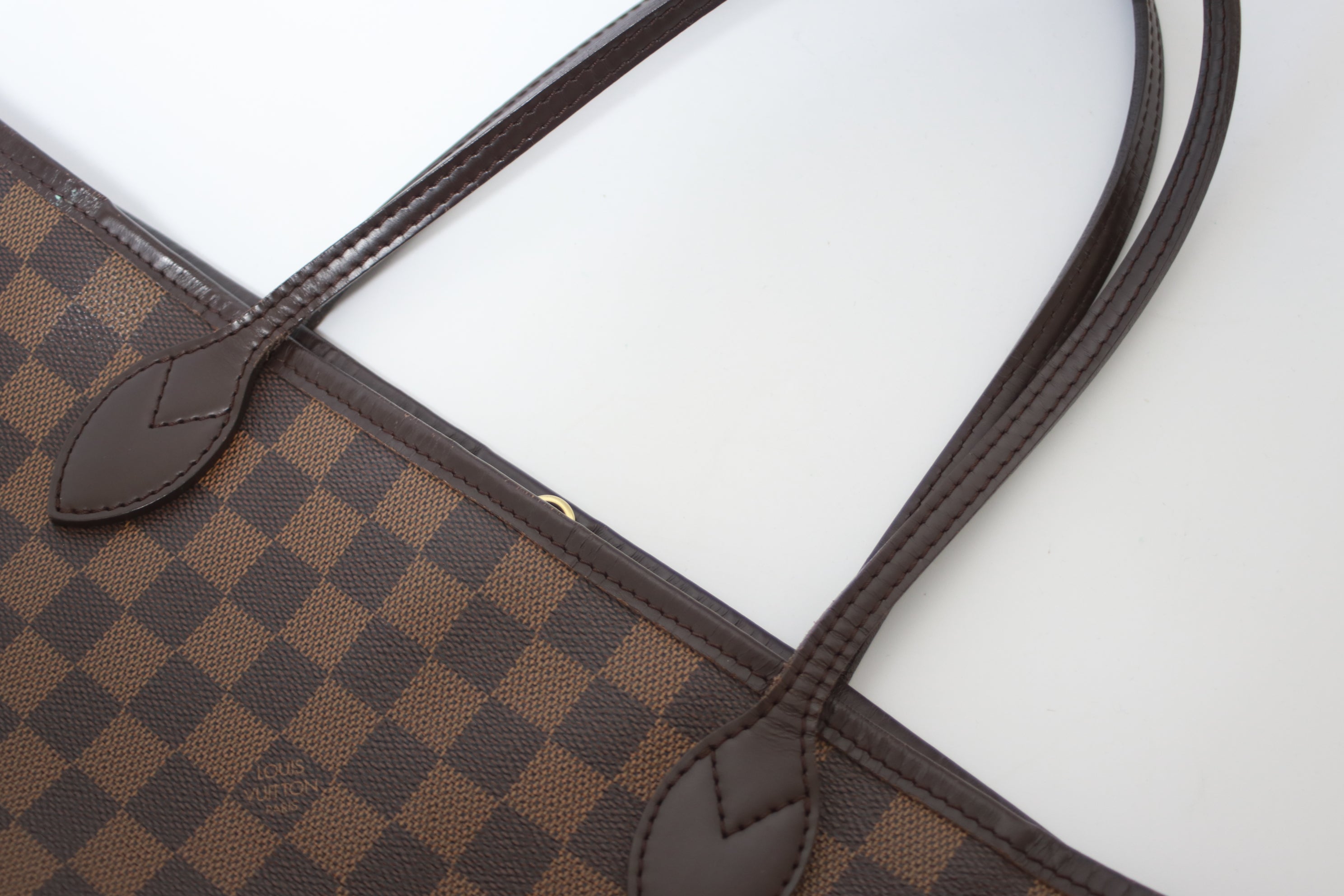 Louis Vuitton Neverfull MM Damier Ebene Tote Bag Used