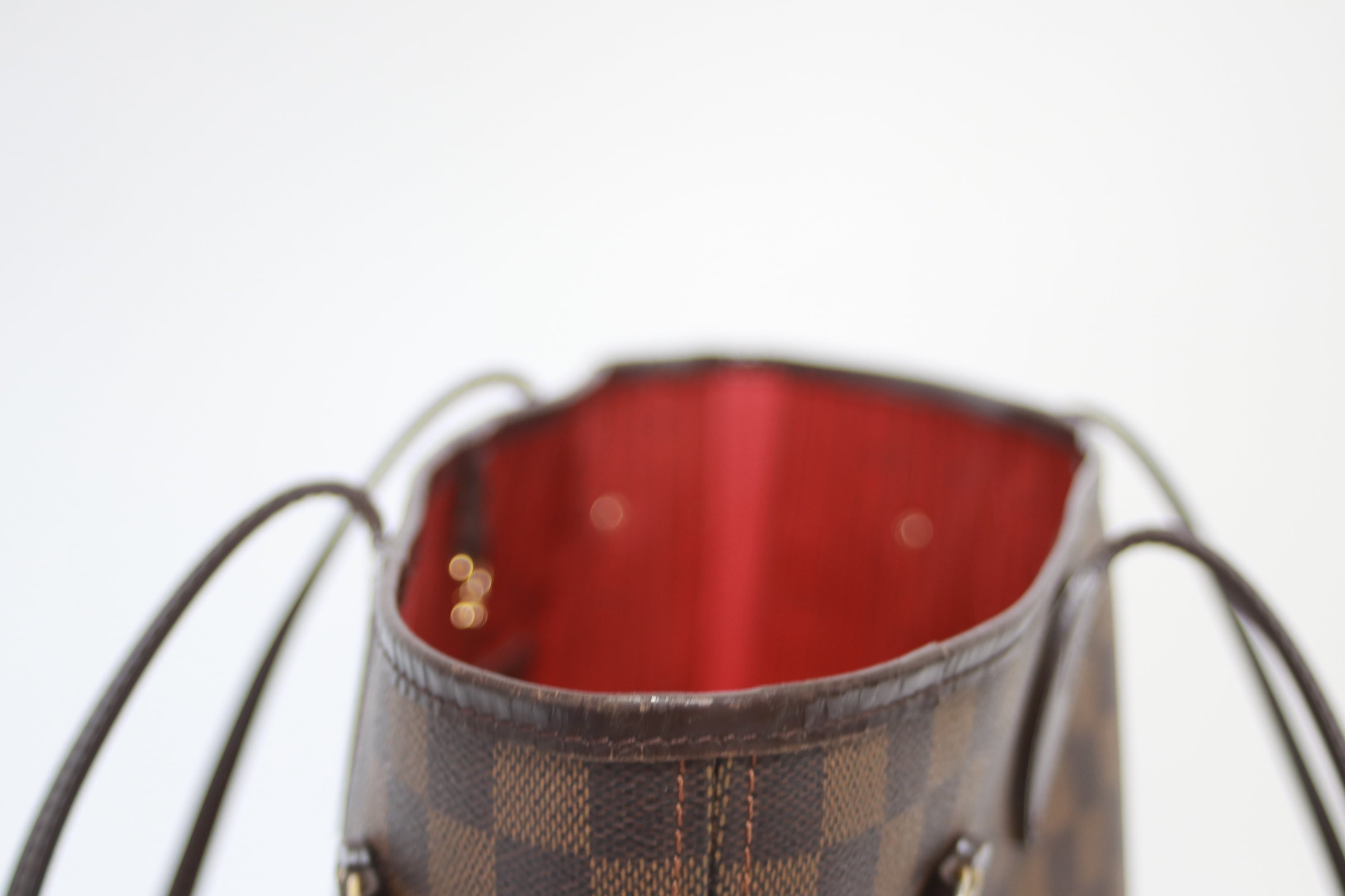 Louis Vuitton Neverfull MM Damier Ebene Tote Bag Used