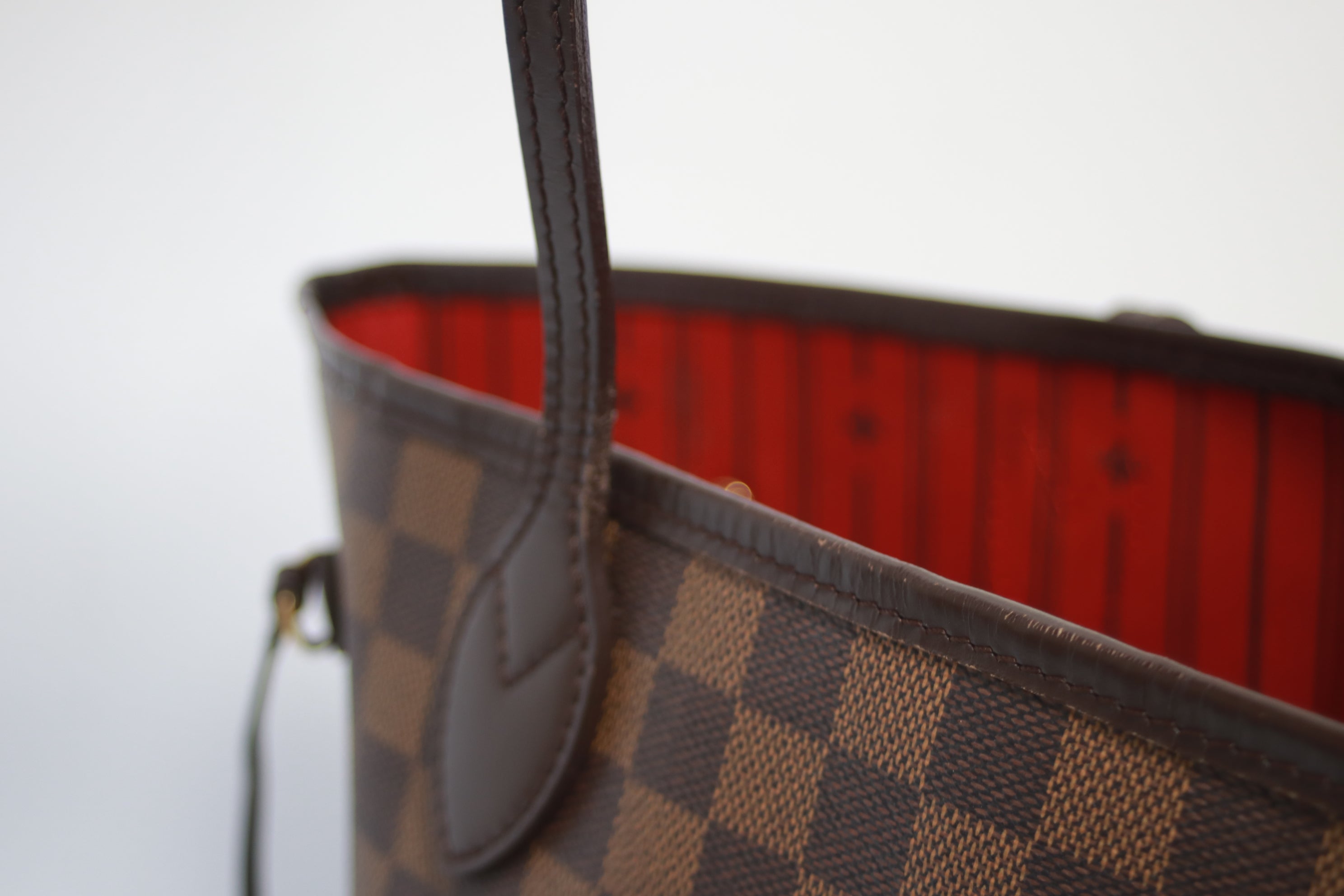 Louis Vuitton Neverfull MM Damier Ebene Tote Bag Used