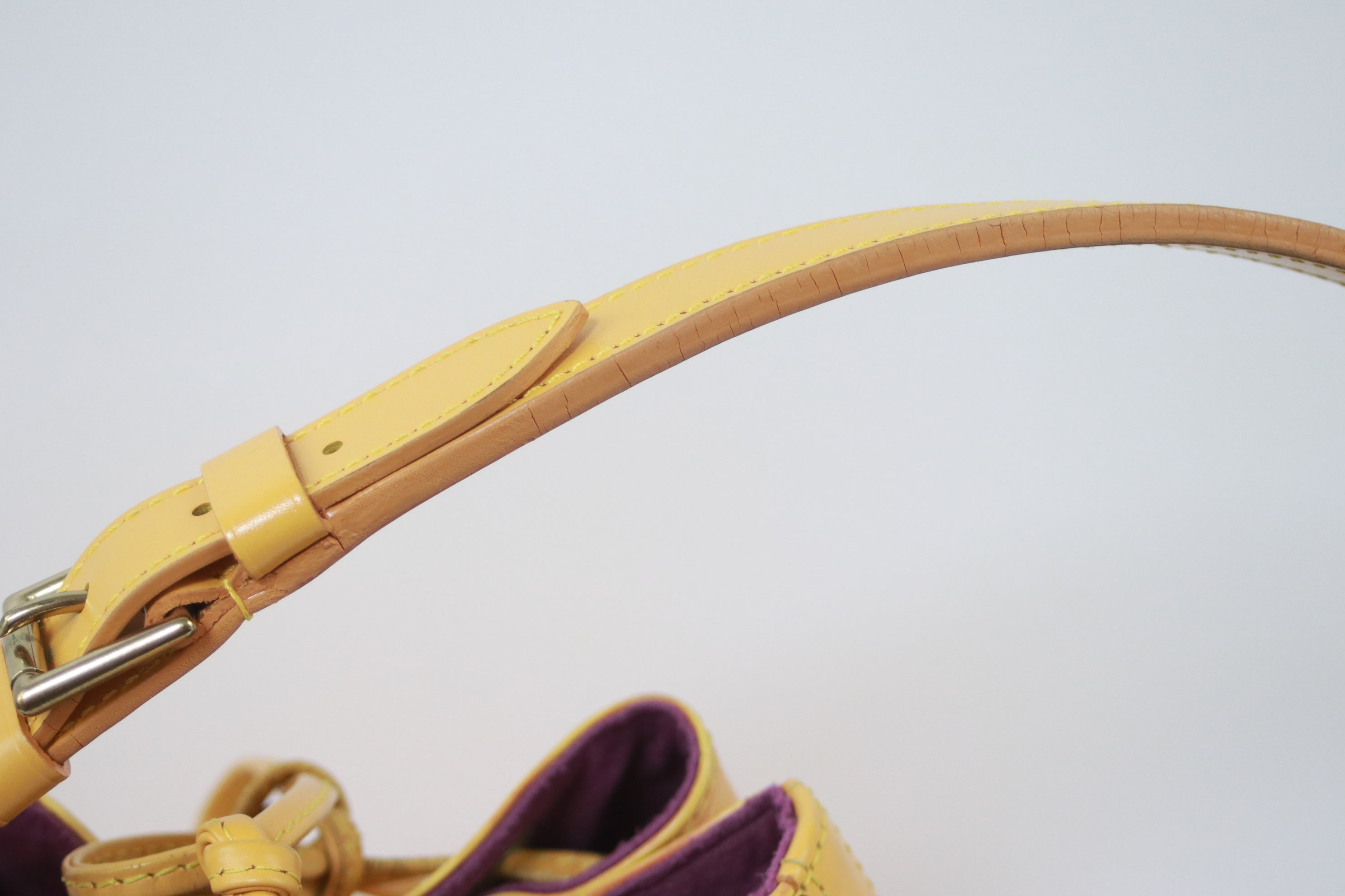 Louis Vuitton Noe GM Epi Yellow Shoulder Bag Used (6961)