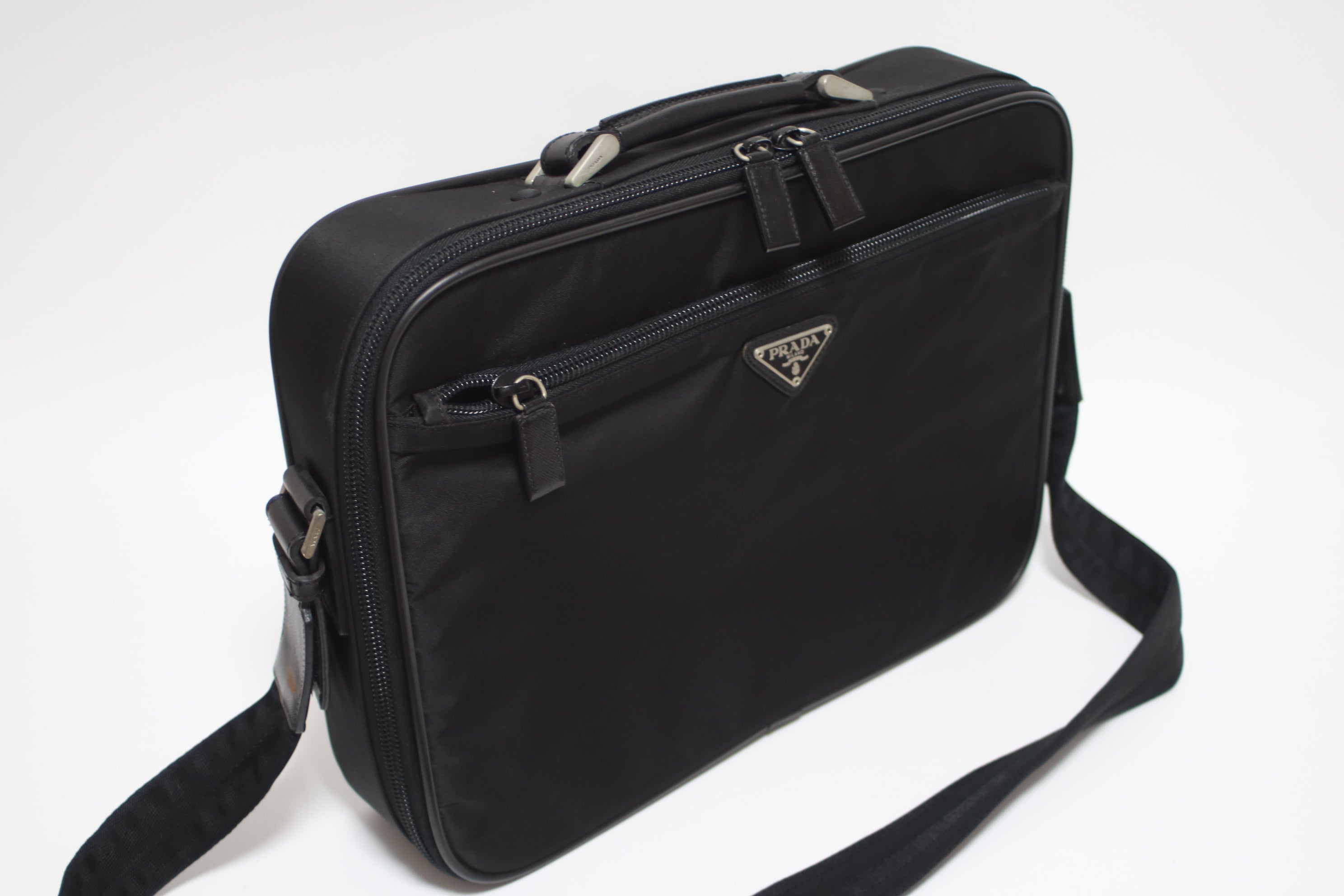 Prada Nylon Briefcase Laptop Bag Used