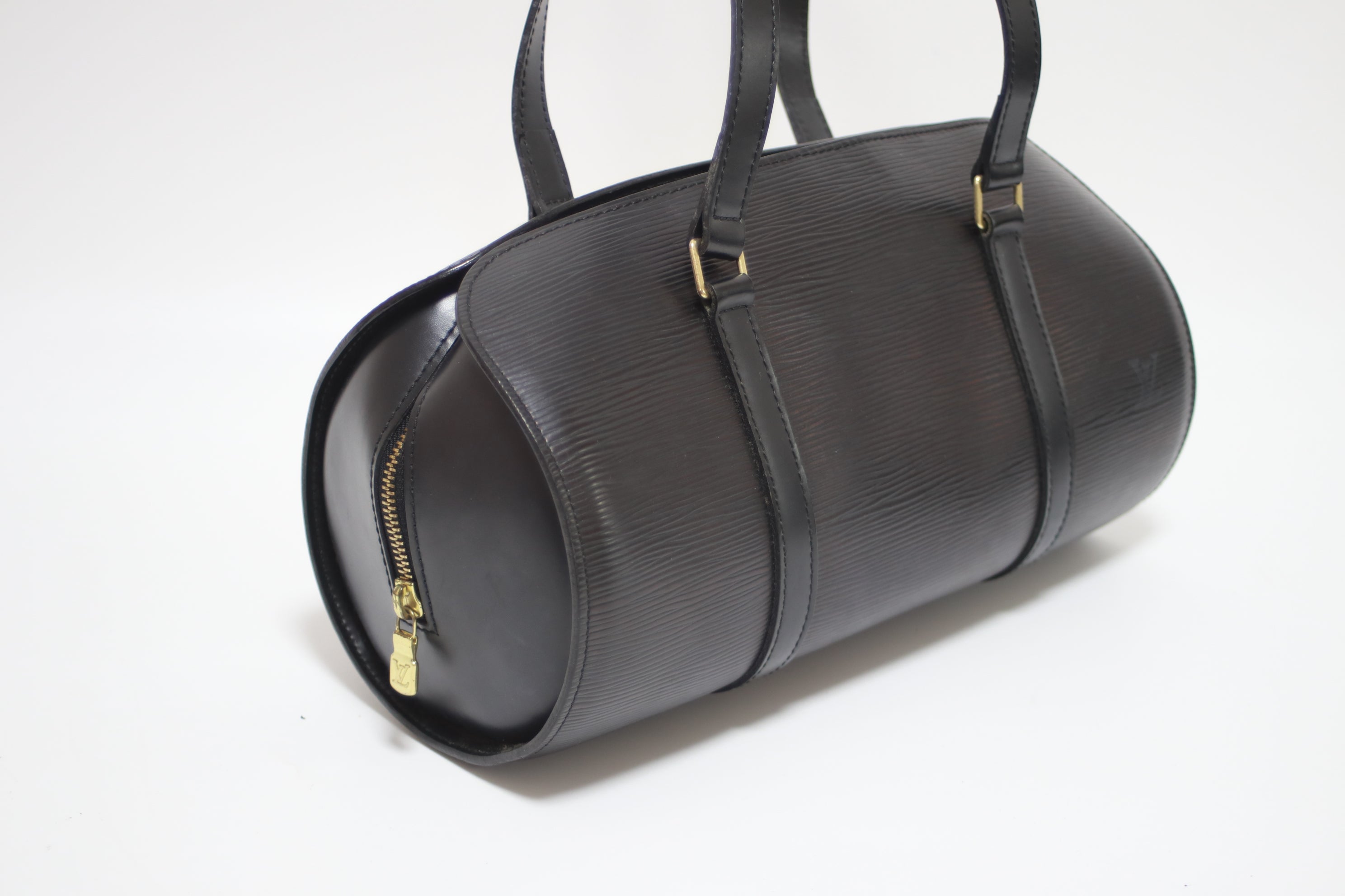 Louis Vuitton Soufflot Epi Black Leather Handbag Used