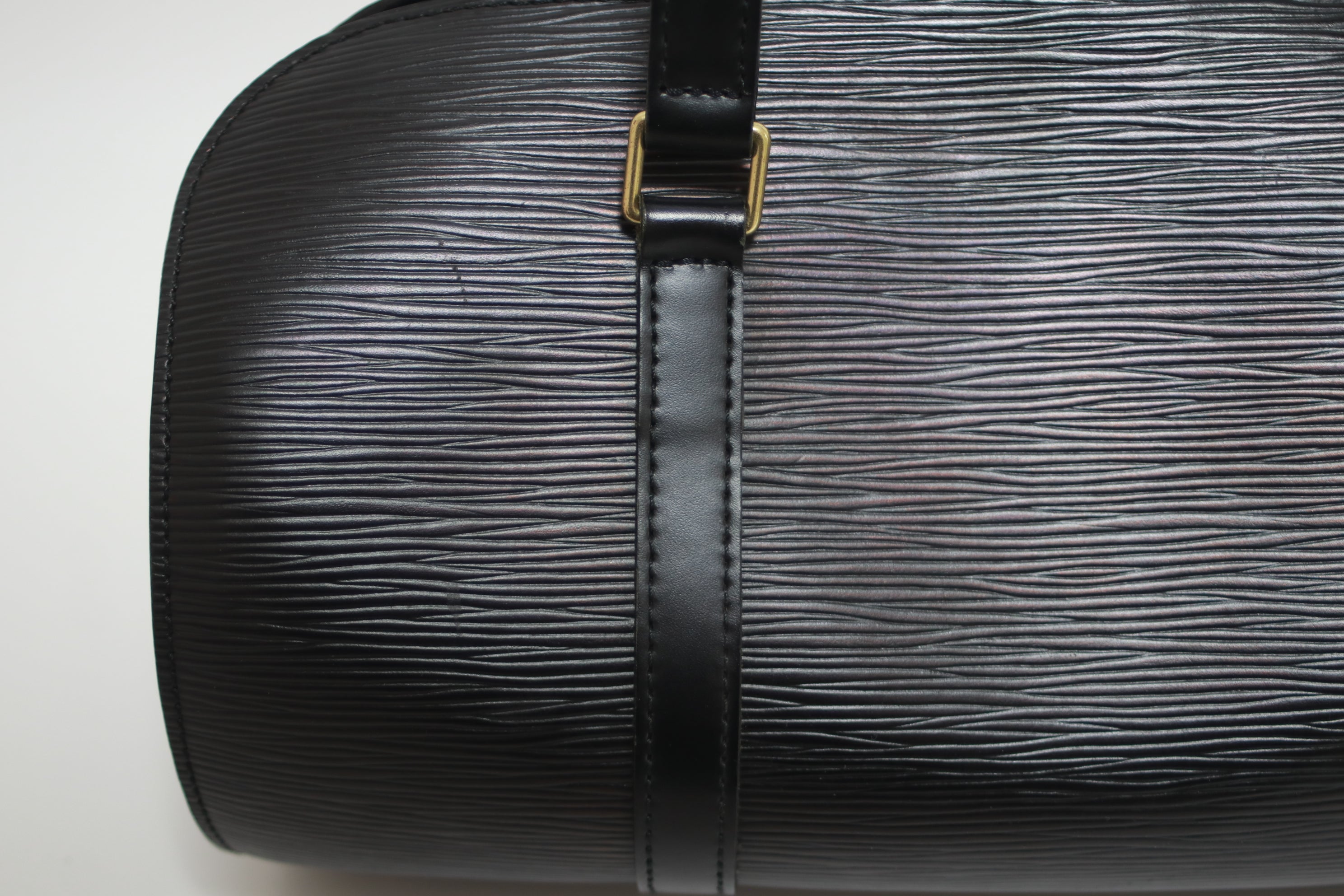 Louis Vuitton Soufflot Epi Black Leather Handbag Used