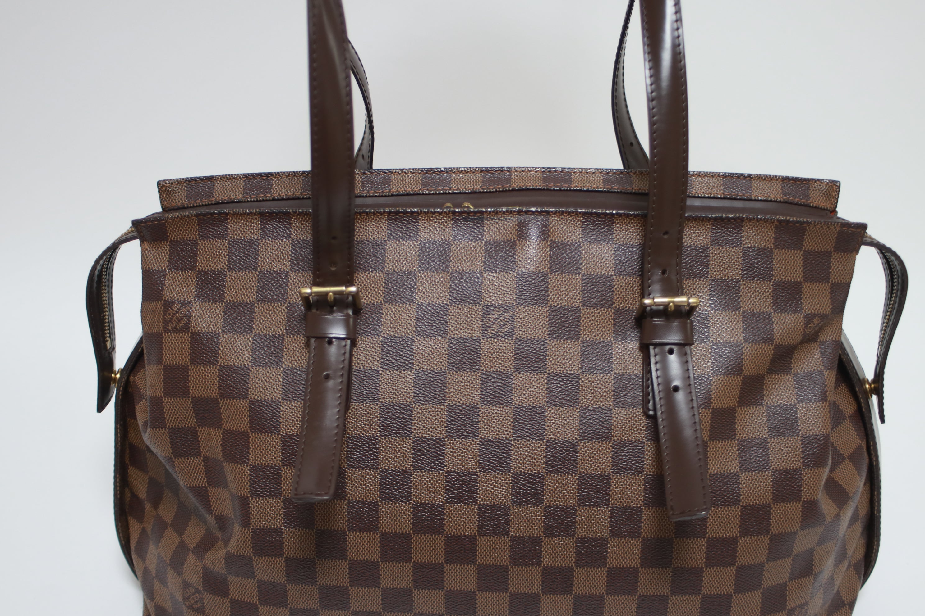 Louis Vuitton Chelsea Damier Ebene Shoulder Tote Bag Used