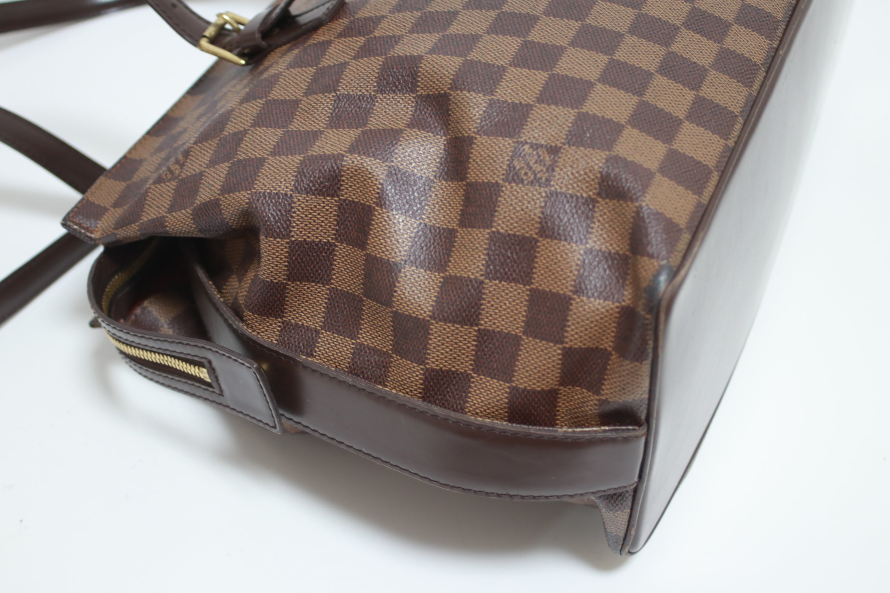 Louis Vuitton Chelsea Damier Ebene Shoulder Tote Bag Used