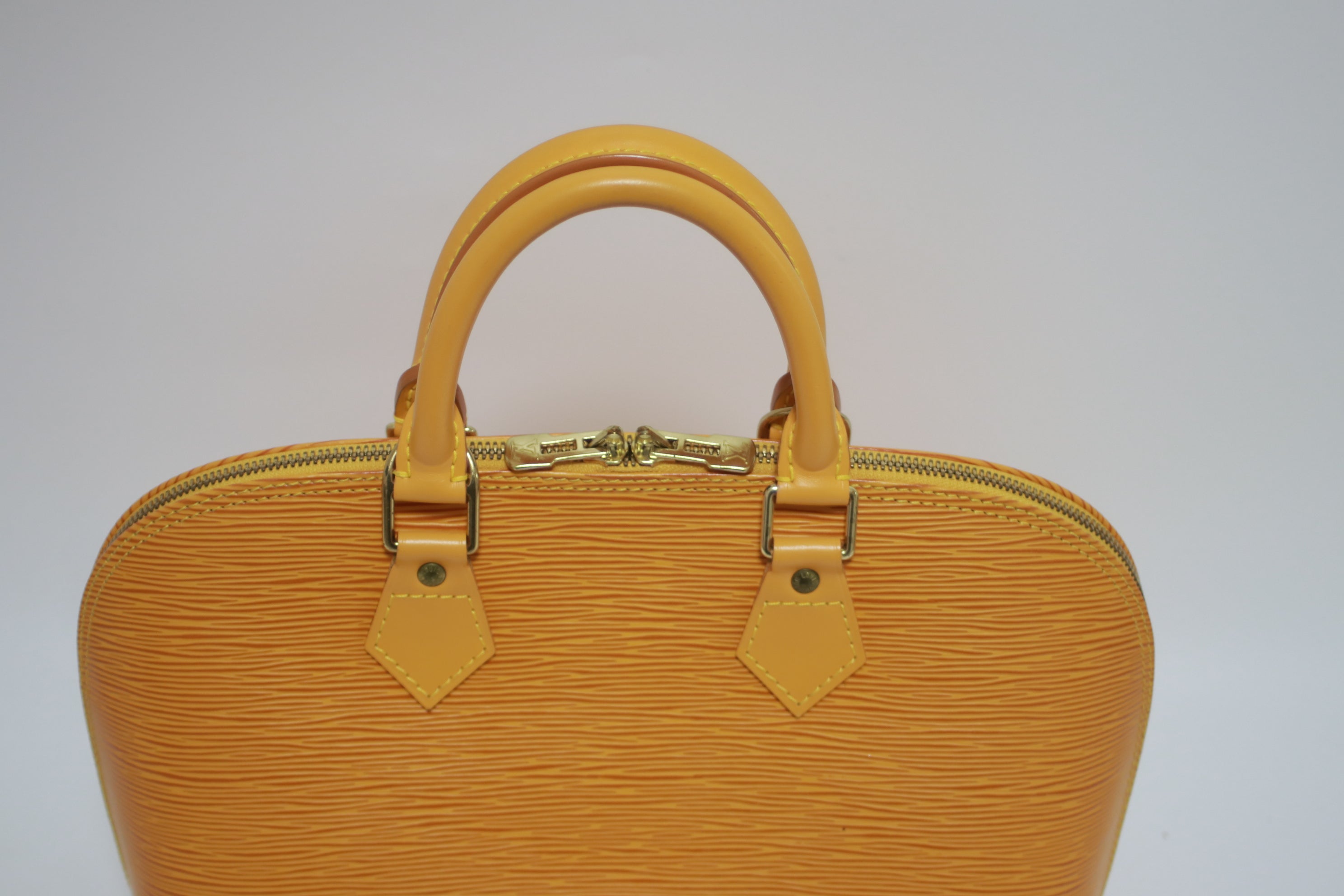 Louis Vuitton Alma Epi Handbag Yellow Used