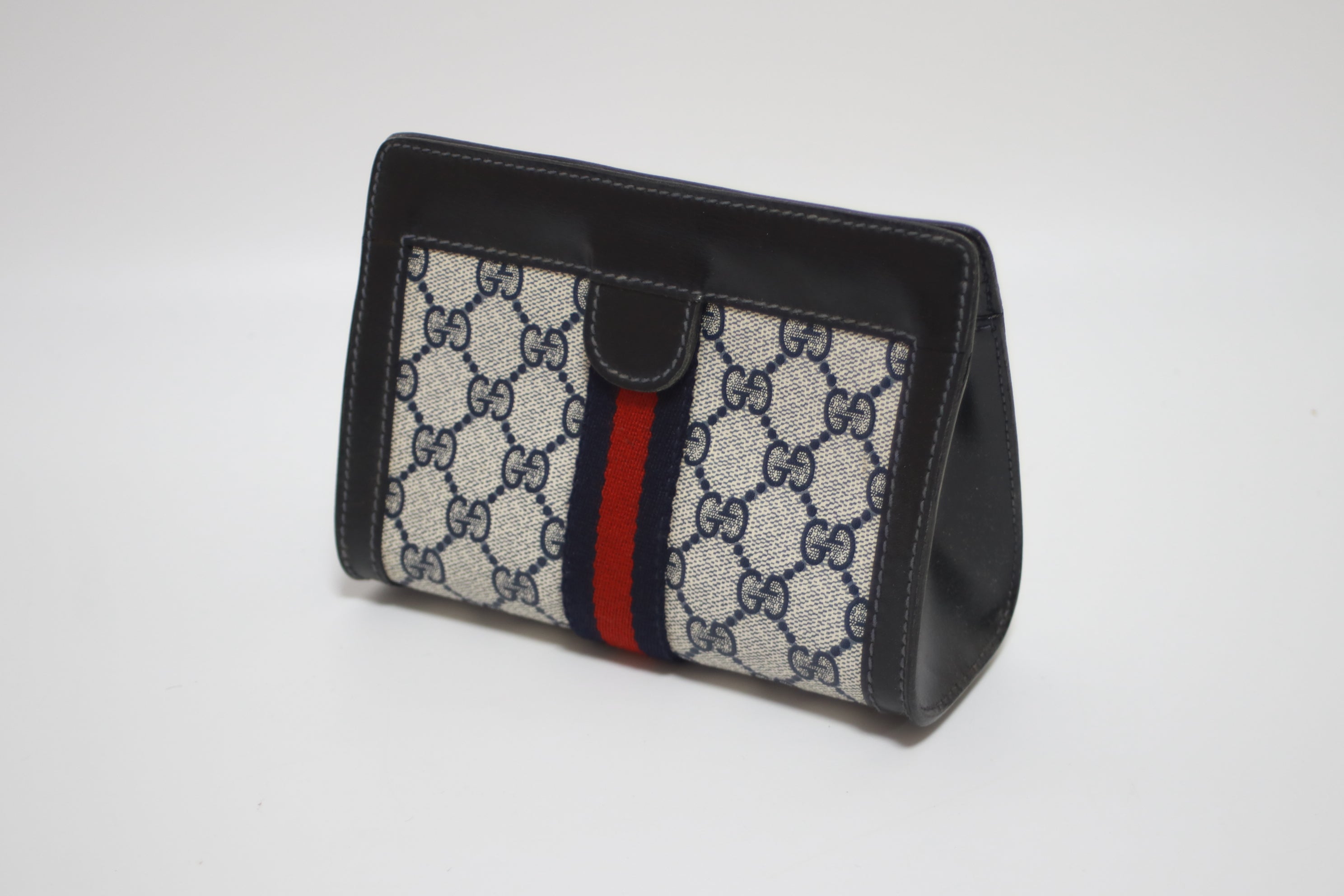 Gucci Leather Clutch Black Used
