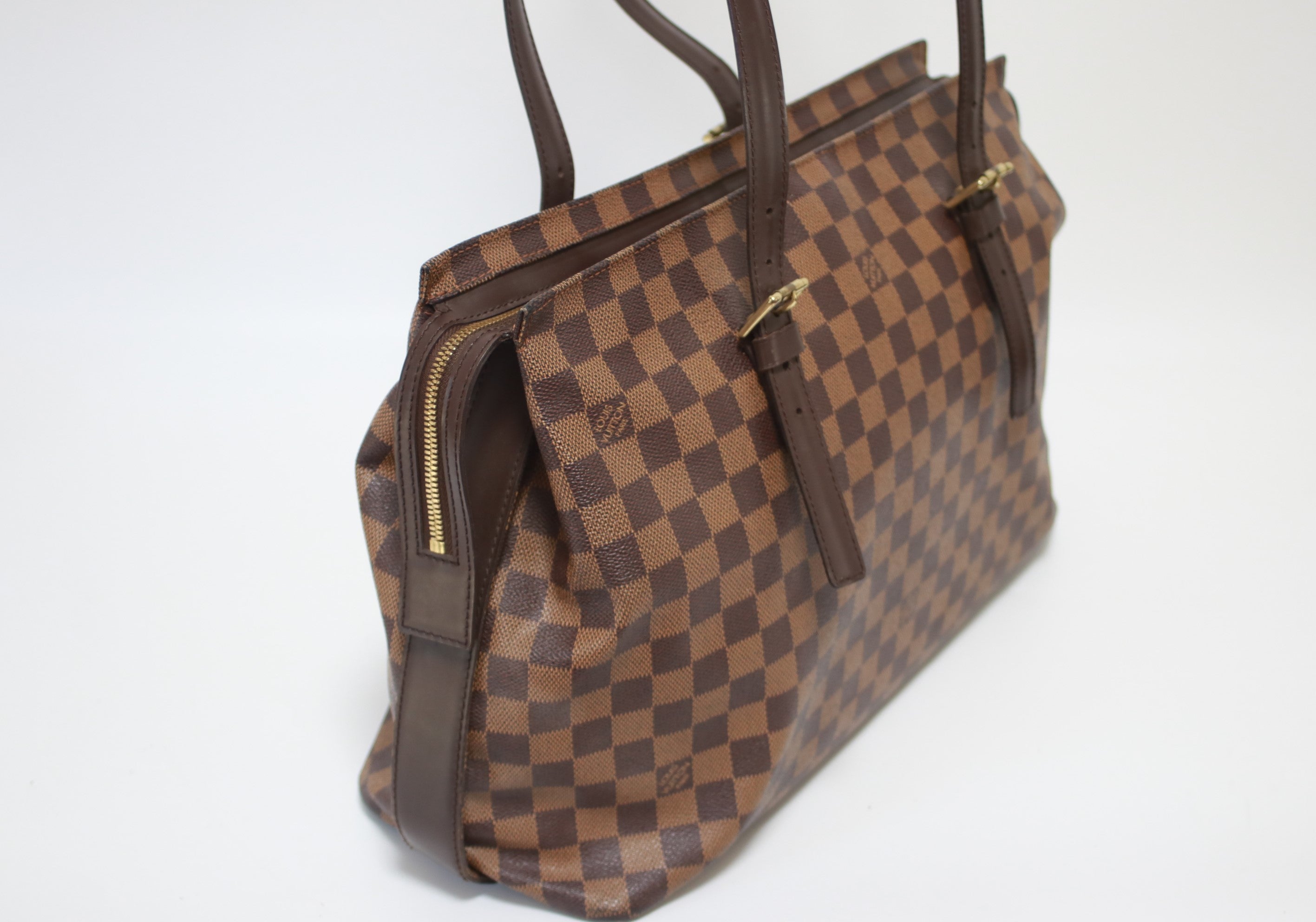 Louis Vuitton Chelsea Damier Ebene Shoulder Tote Bag Used