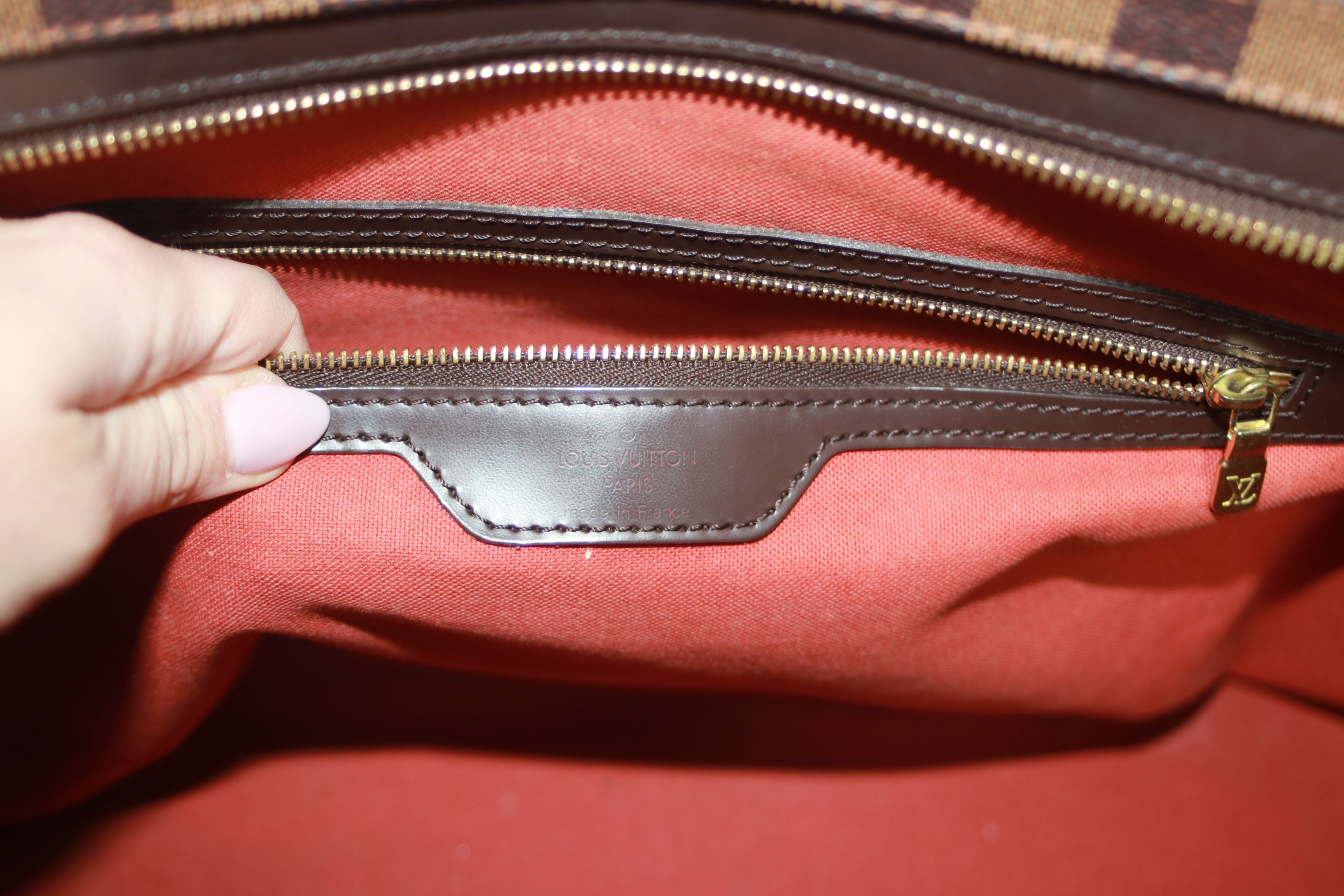 Louis Vuitton Chelsea Damier Ebene Shoulder Tote Bag Used