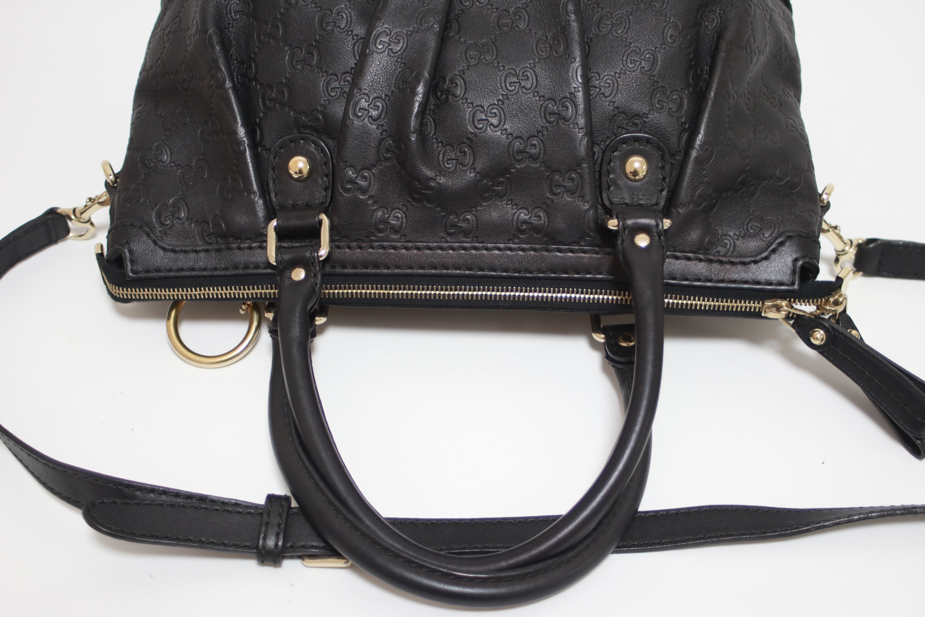 Gucci Guccisima Two Way Shoulder Bag Black Used