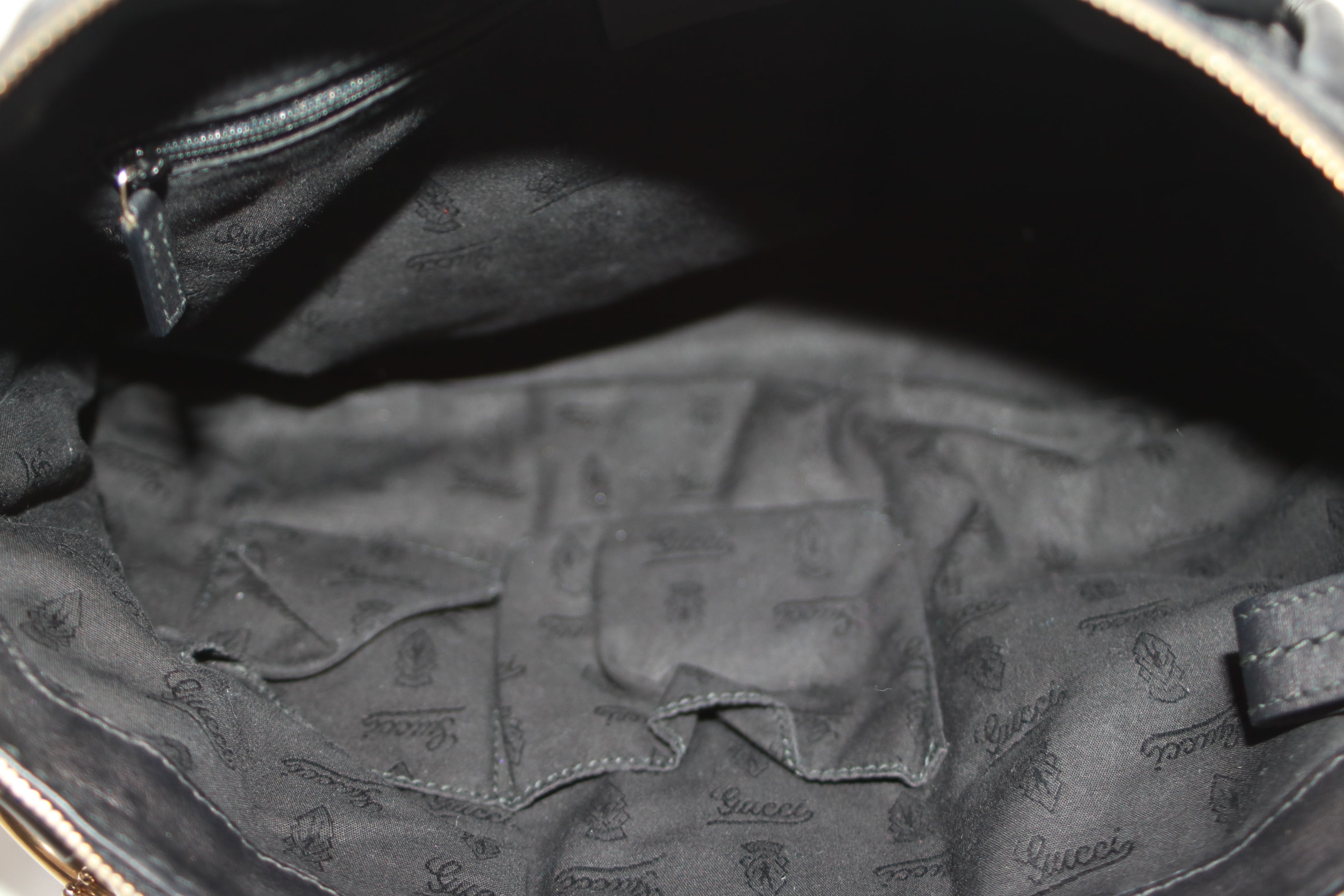 Gucci Guccisima Two Way Shoulder Bag Black Used