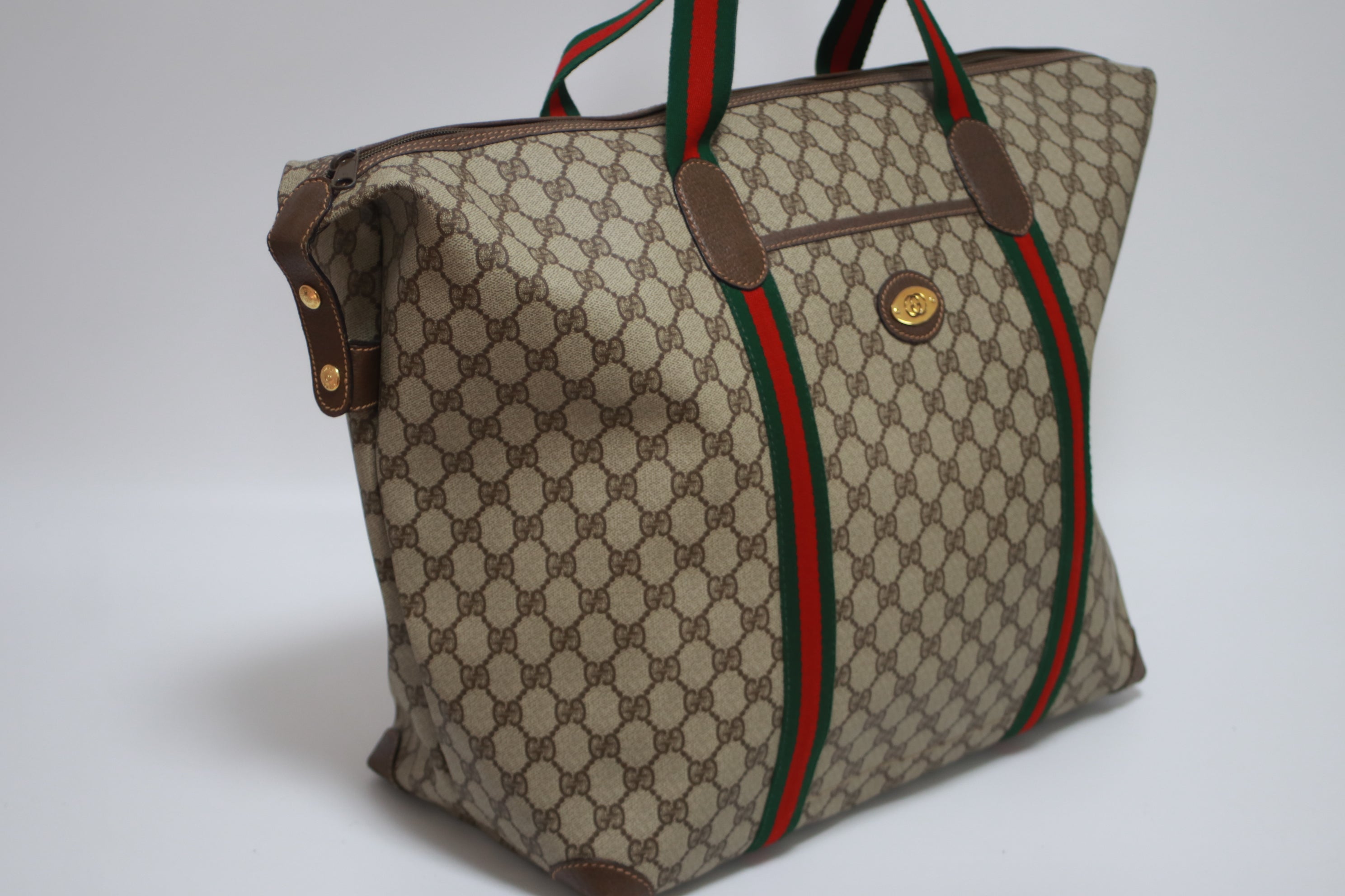 Gucci Travel Shoulder Tote Bag Used