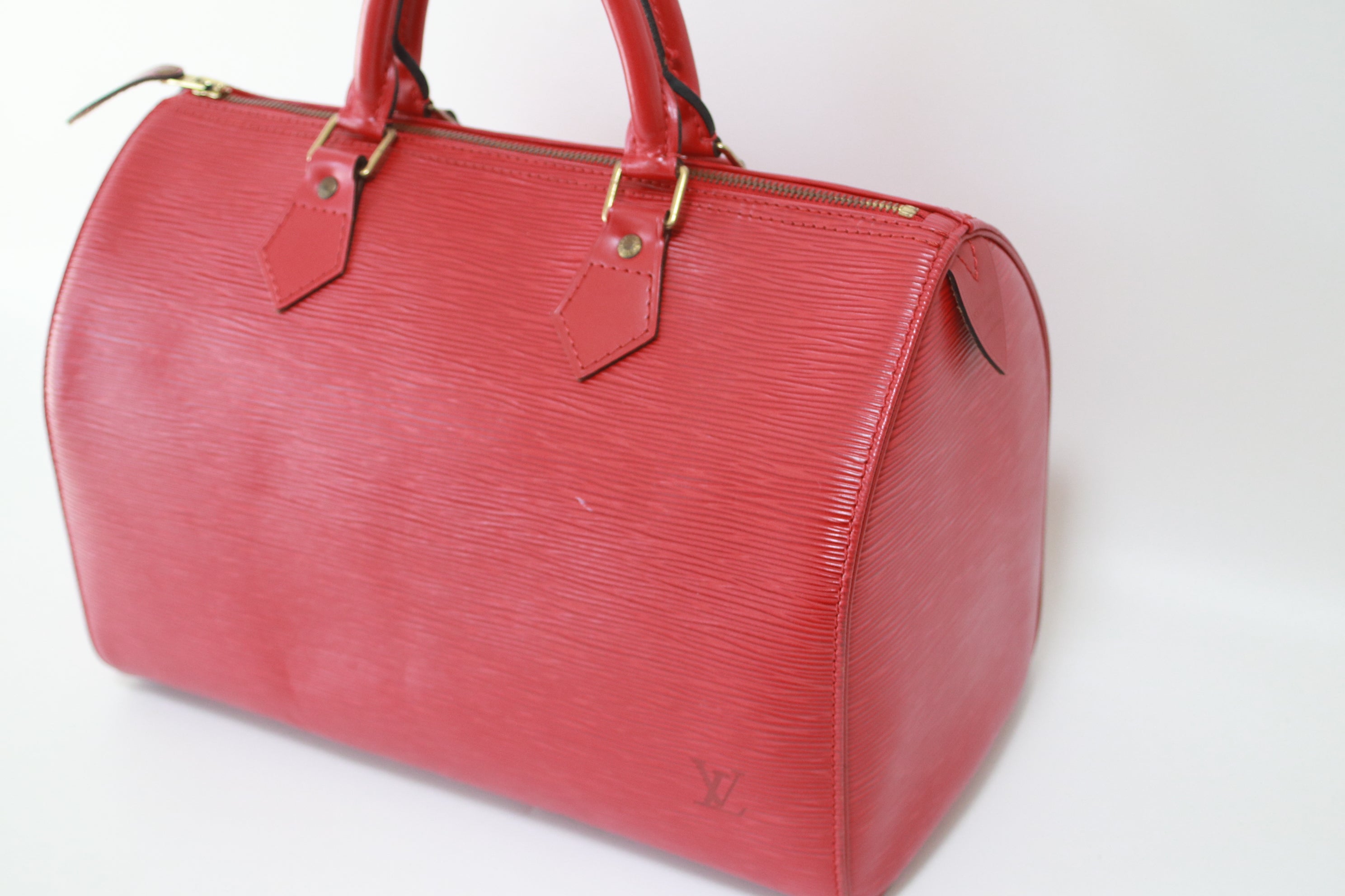 Louis Vuitton Speedy 30 Epi Red Handbag
