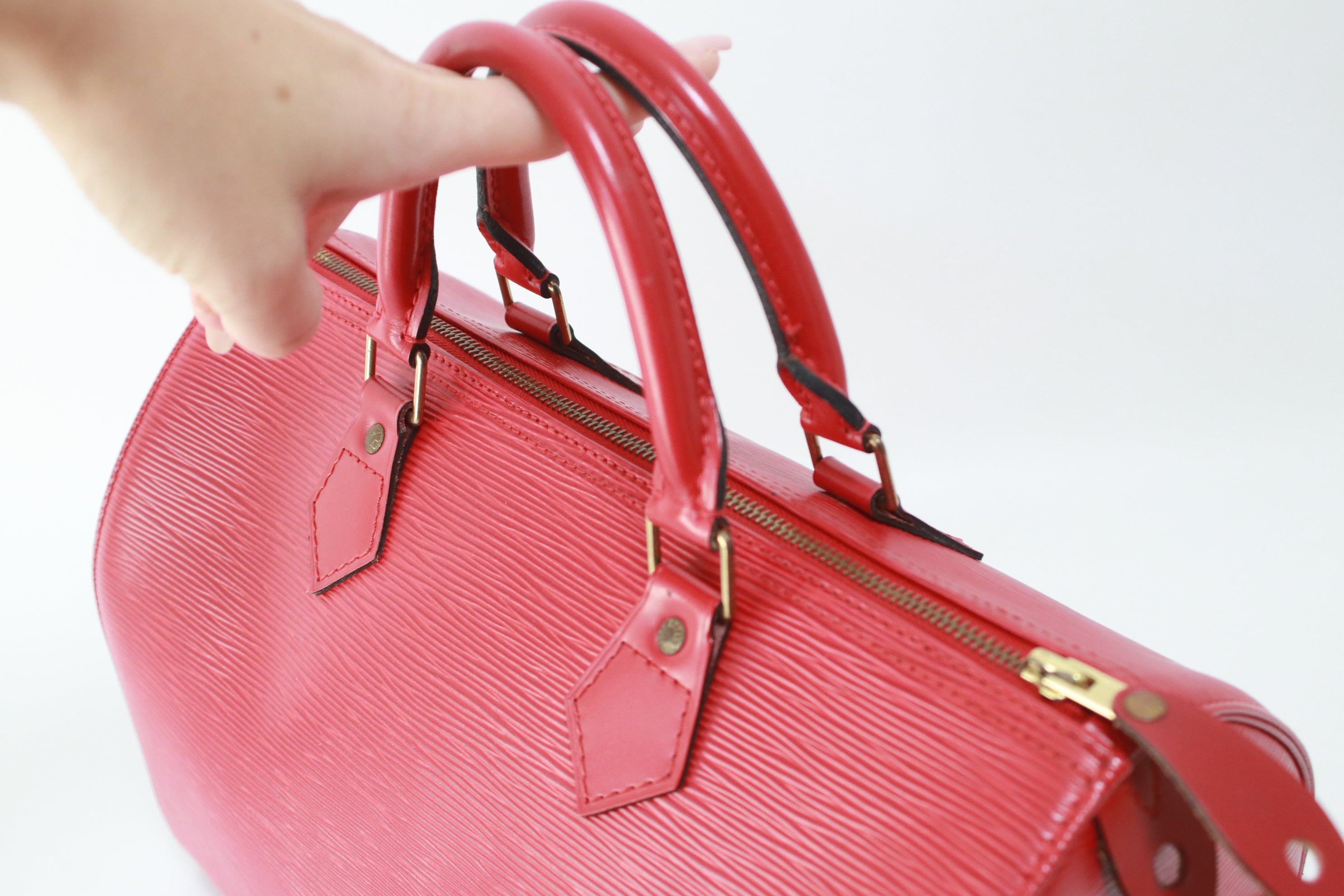 Louis Vuitton Speedy 30 Epi Red Handbag