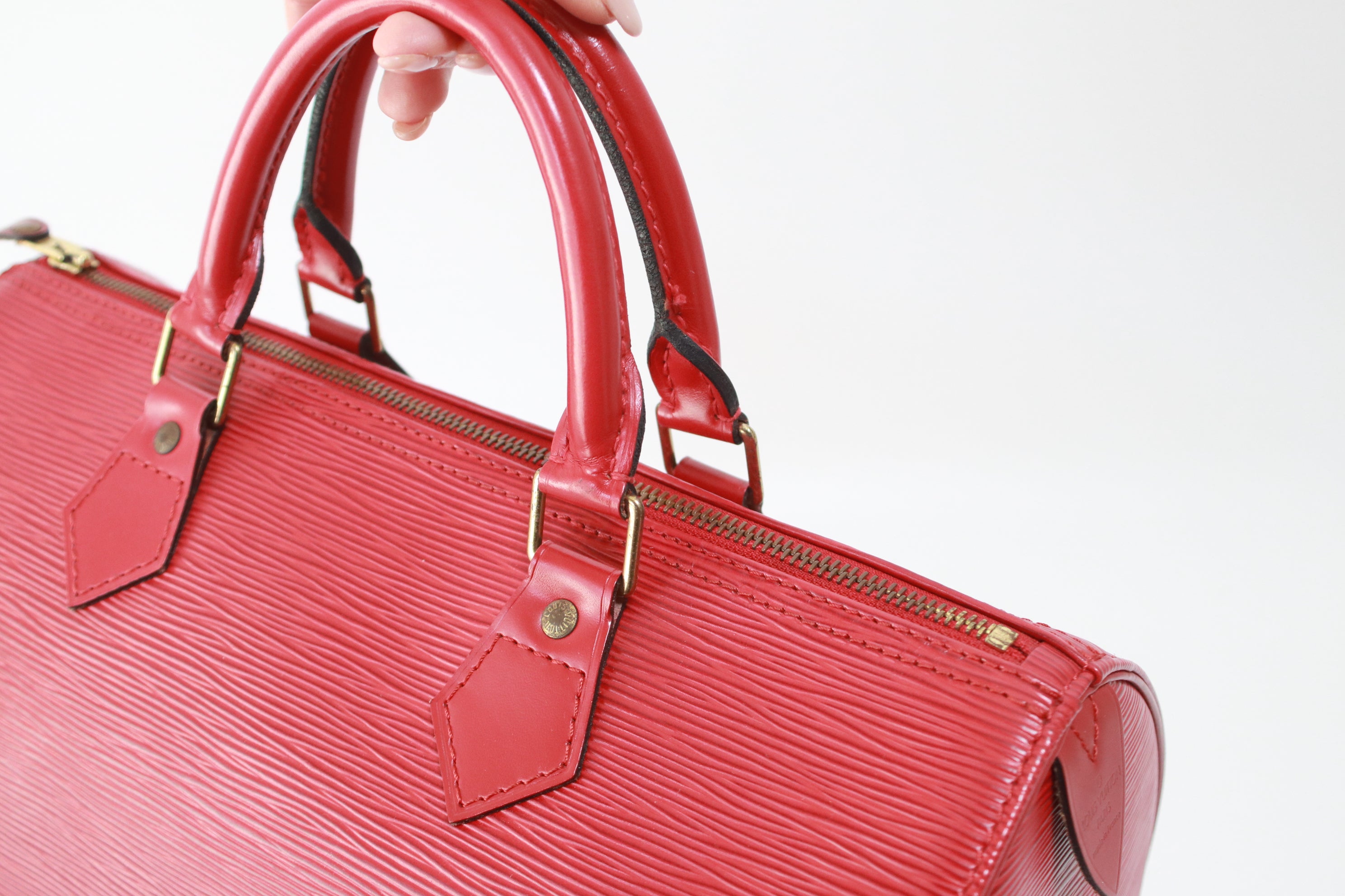 Louis Vuitton Speedy 30 Epi Red Handbag