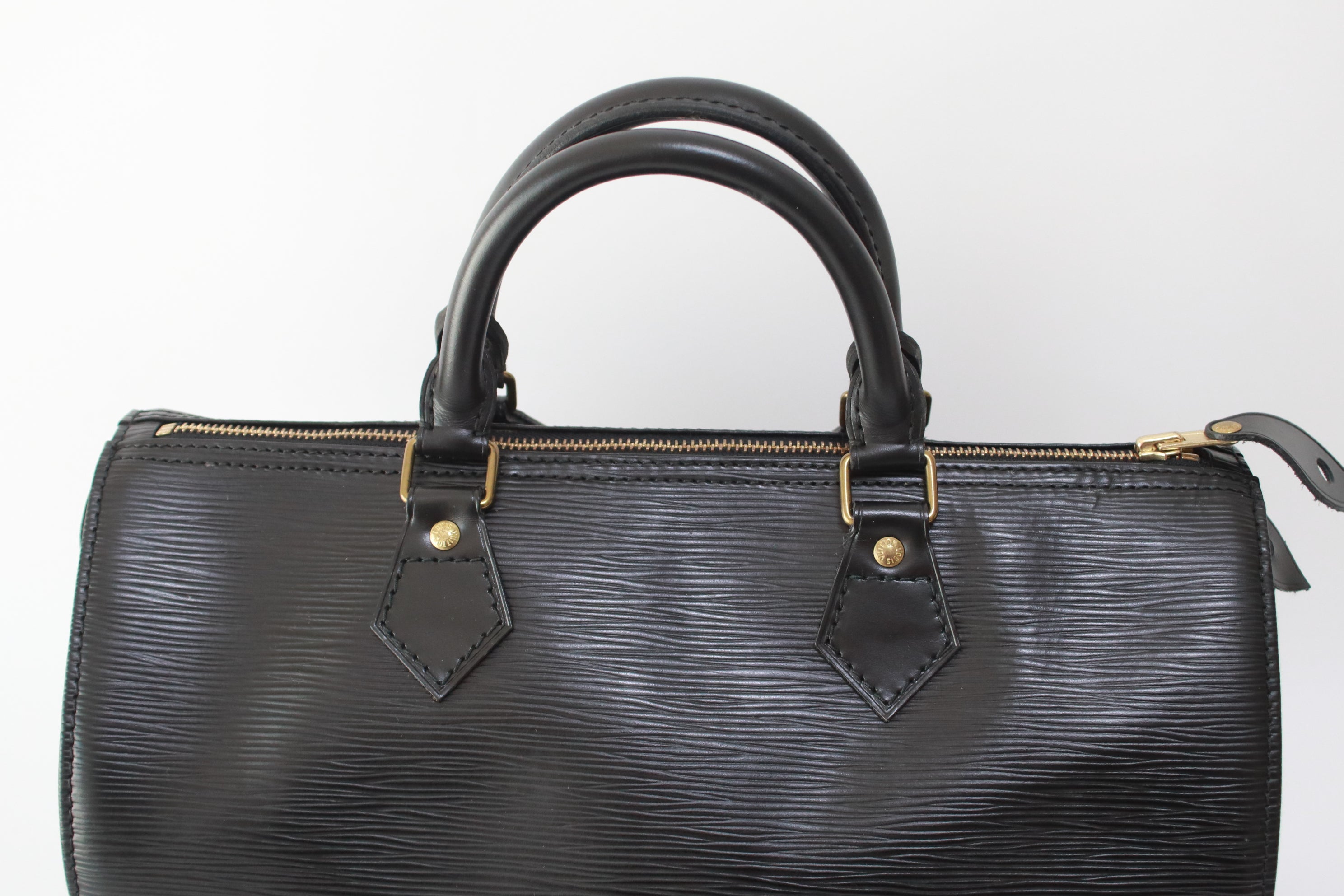 Louis Vuitton Speedy 30 Epi Black Handbag Used (7182)