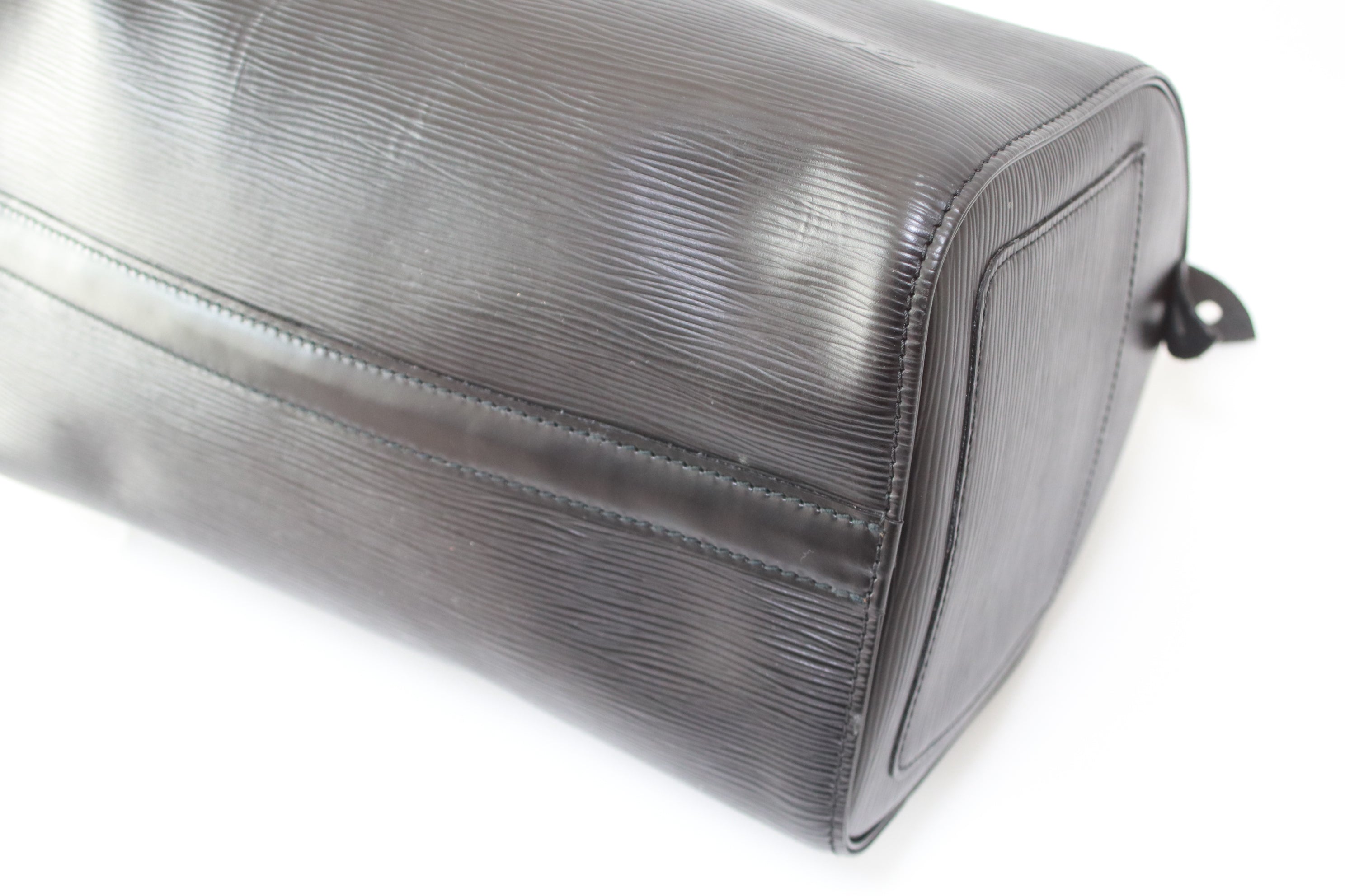 Louis Vuitton Speedy 30 Epi Black Handbag Used (7182)