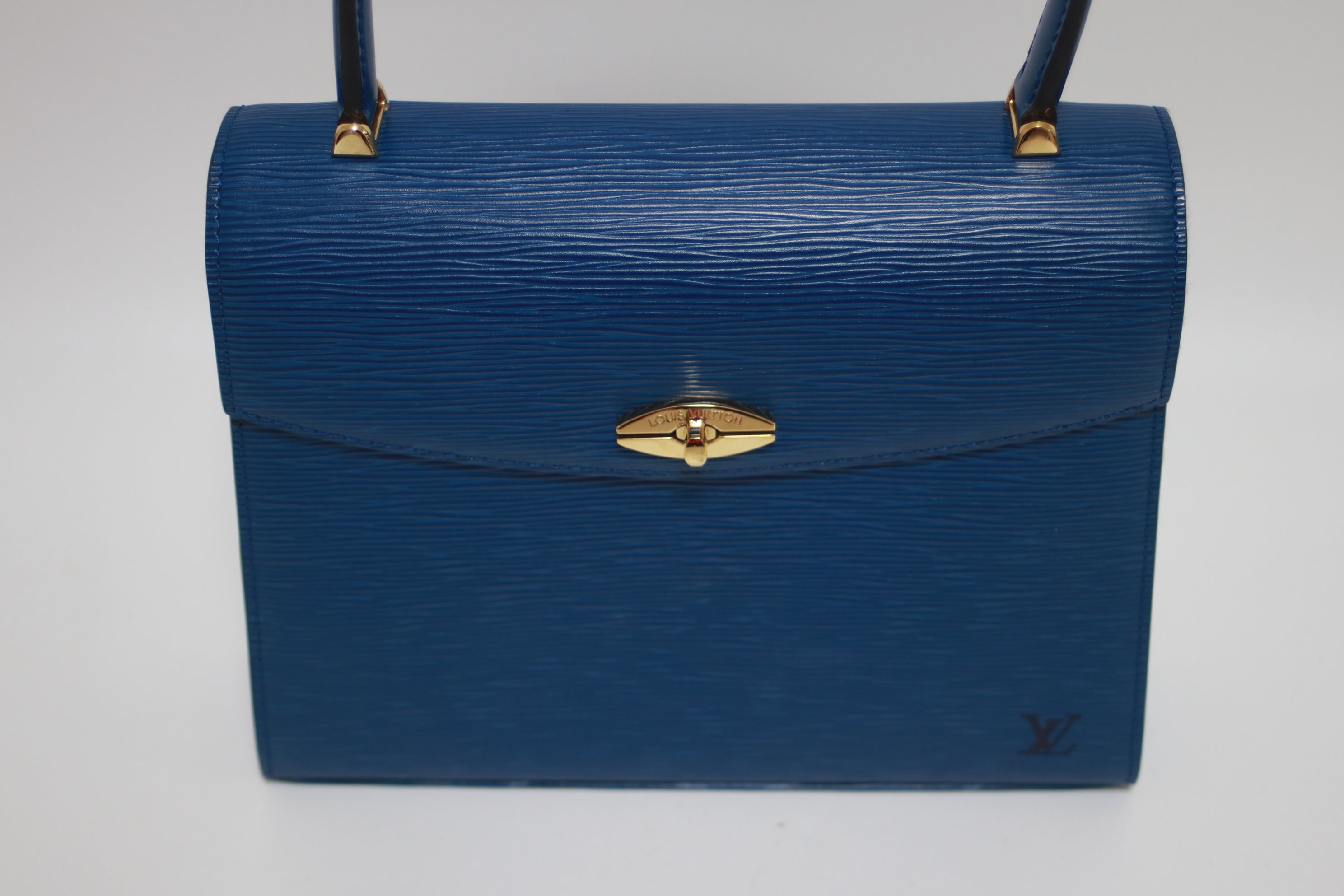 Louis Vuitton Malesherbes Epi Blue Handbag Used