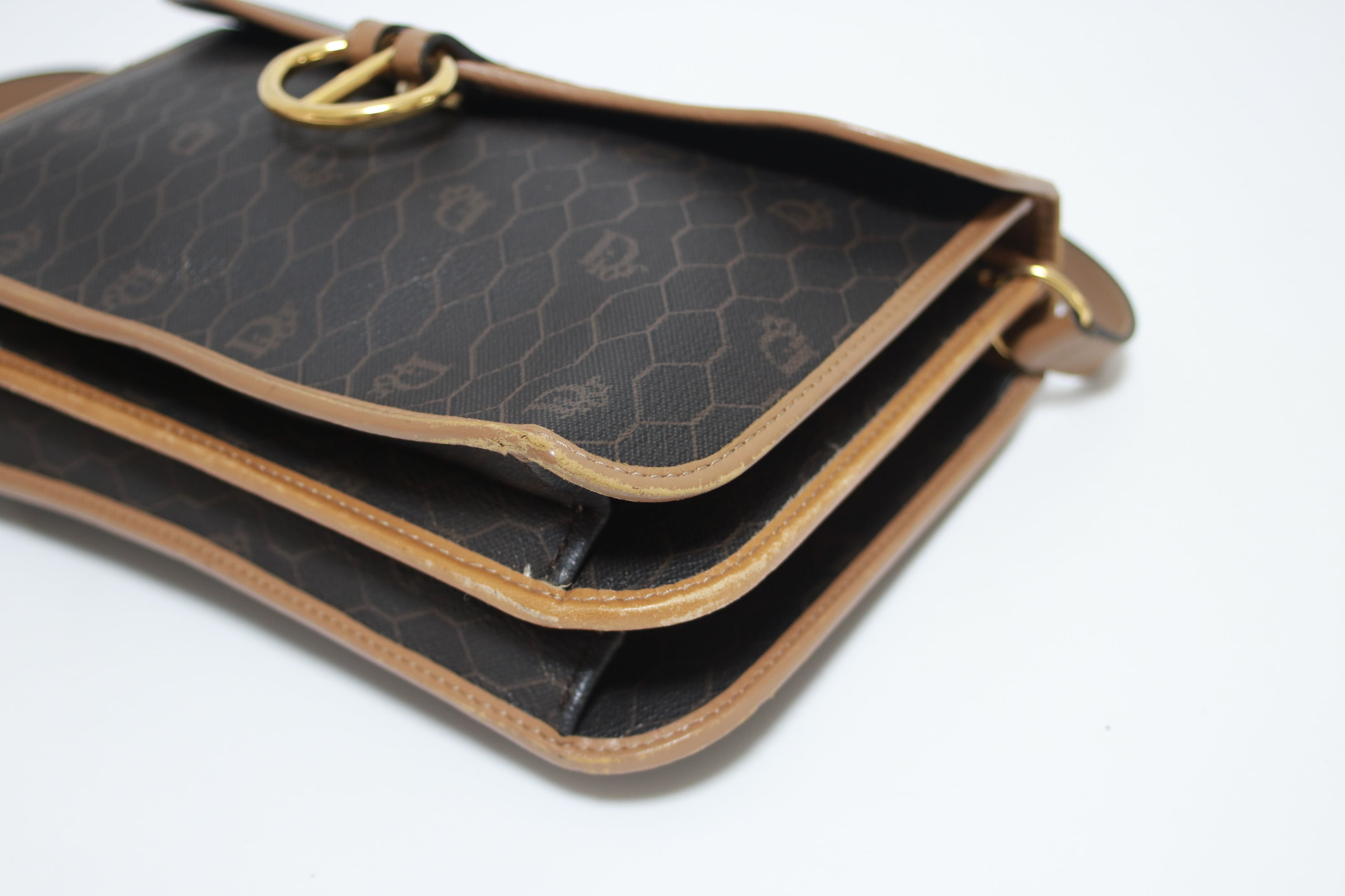 Christian Dior Vintage Honeycomb Shoulder Bag Used