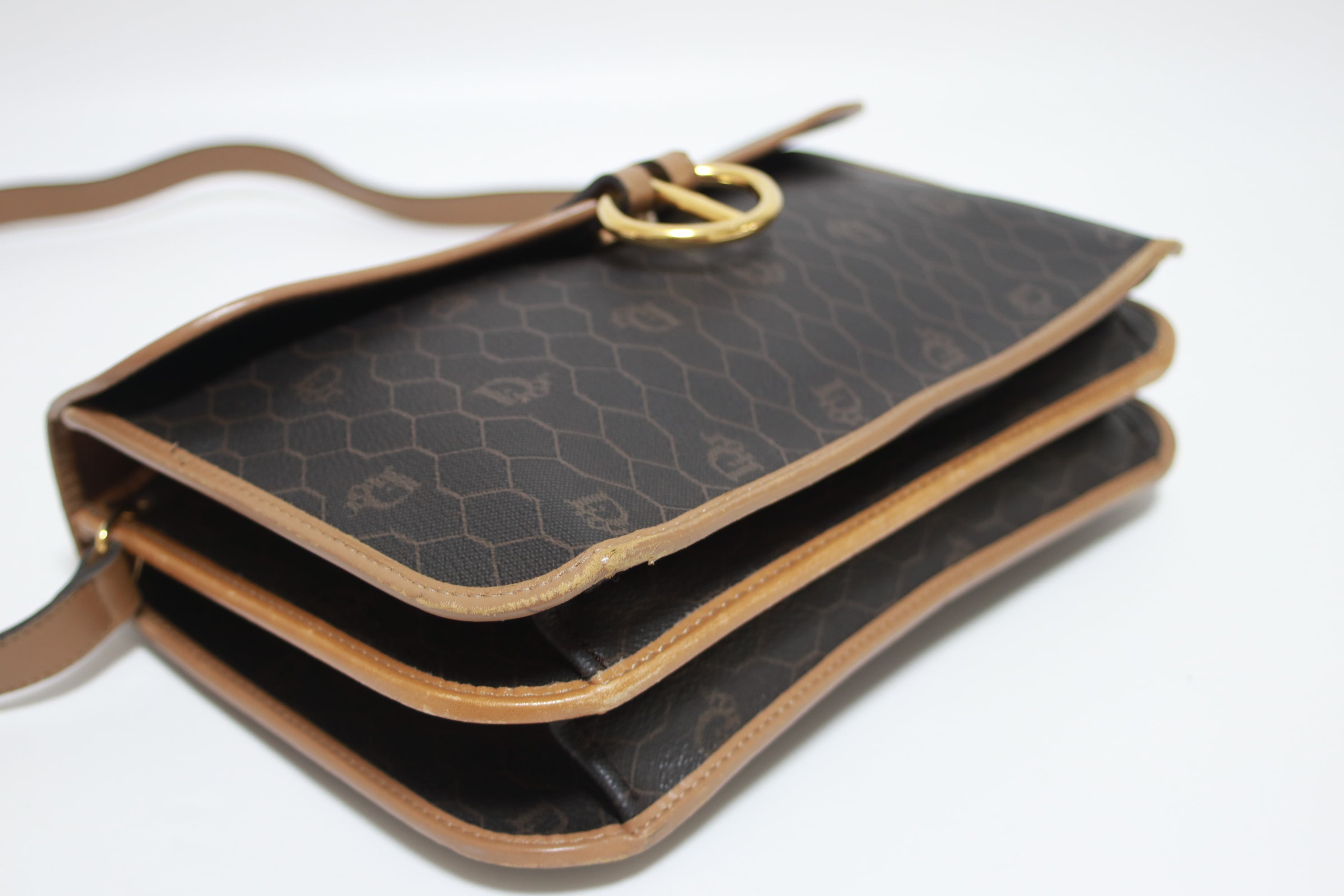 Christian Dior Vintage Honeycomb Shoulder Bag Used