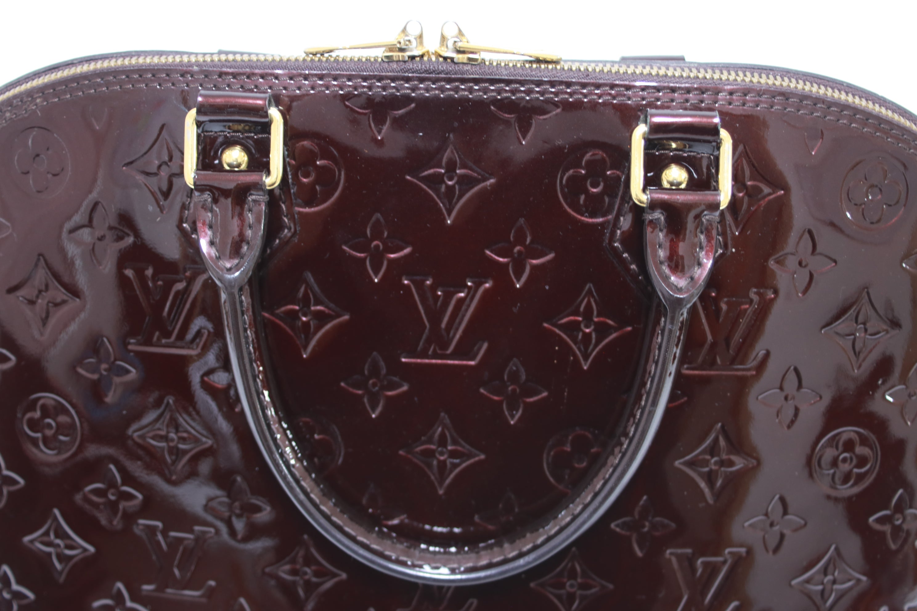 Louis Vuitton Alma GM Vernis Amarante Handbag