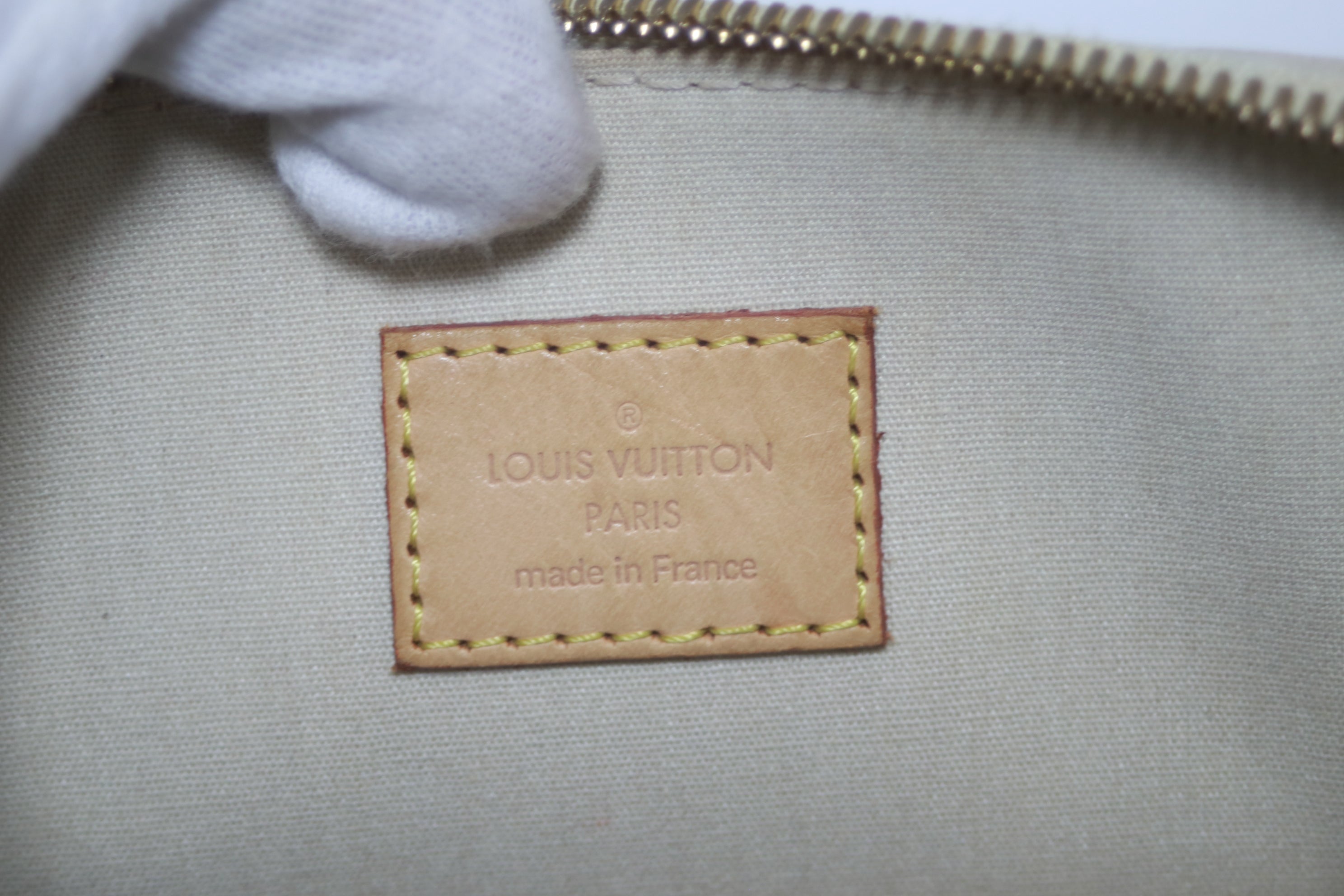 Louis Vuitton Alma PM Vernis Yellow Handbag Used