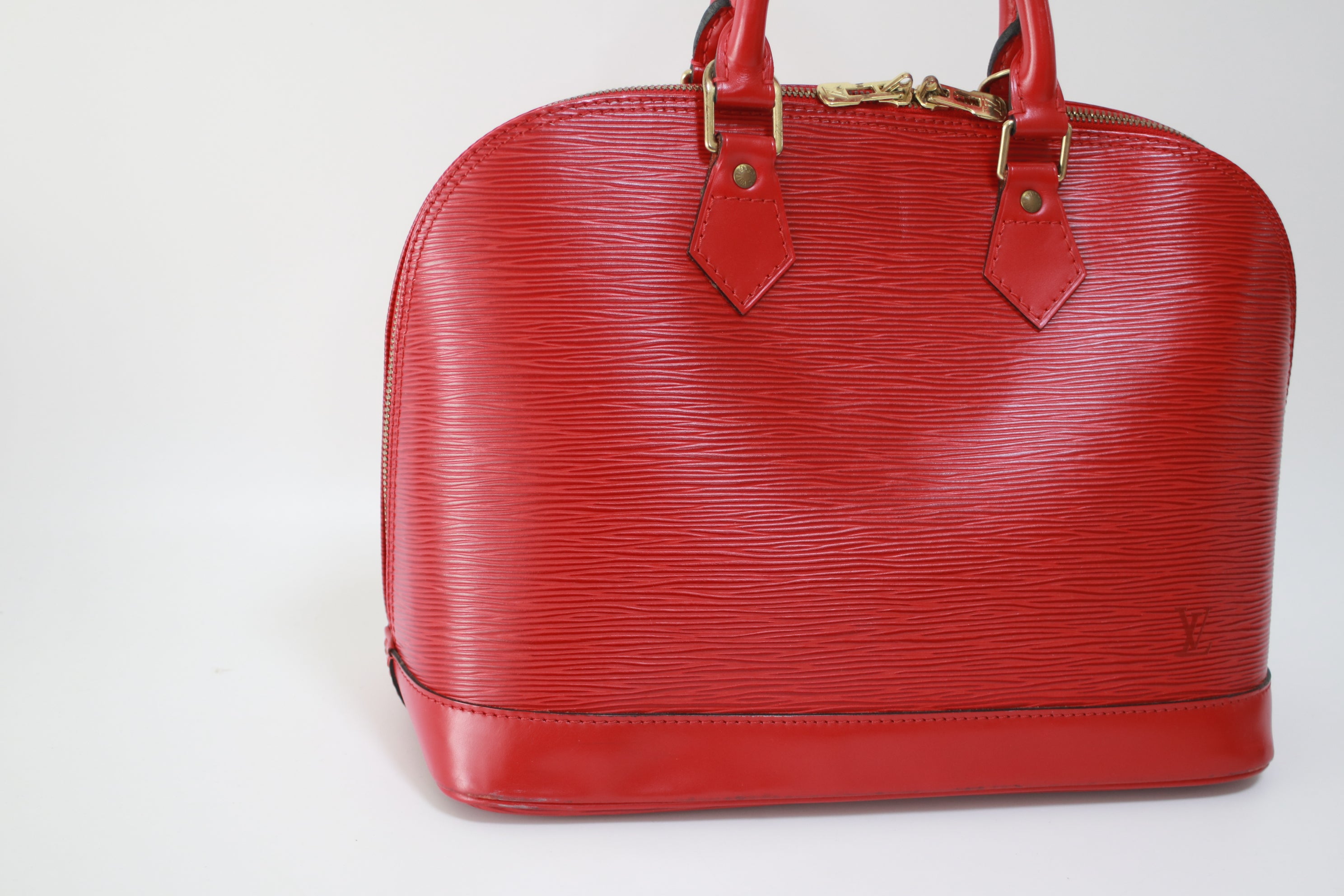 Louis Vuitton Alma PM Epi Handbag Red Used