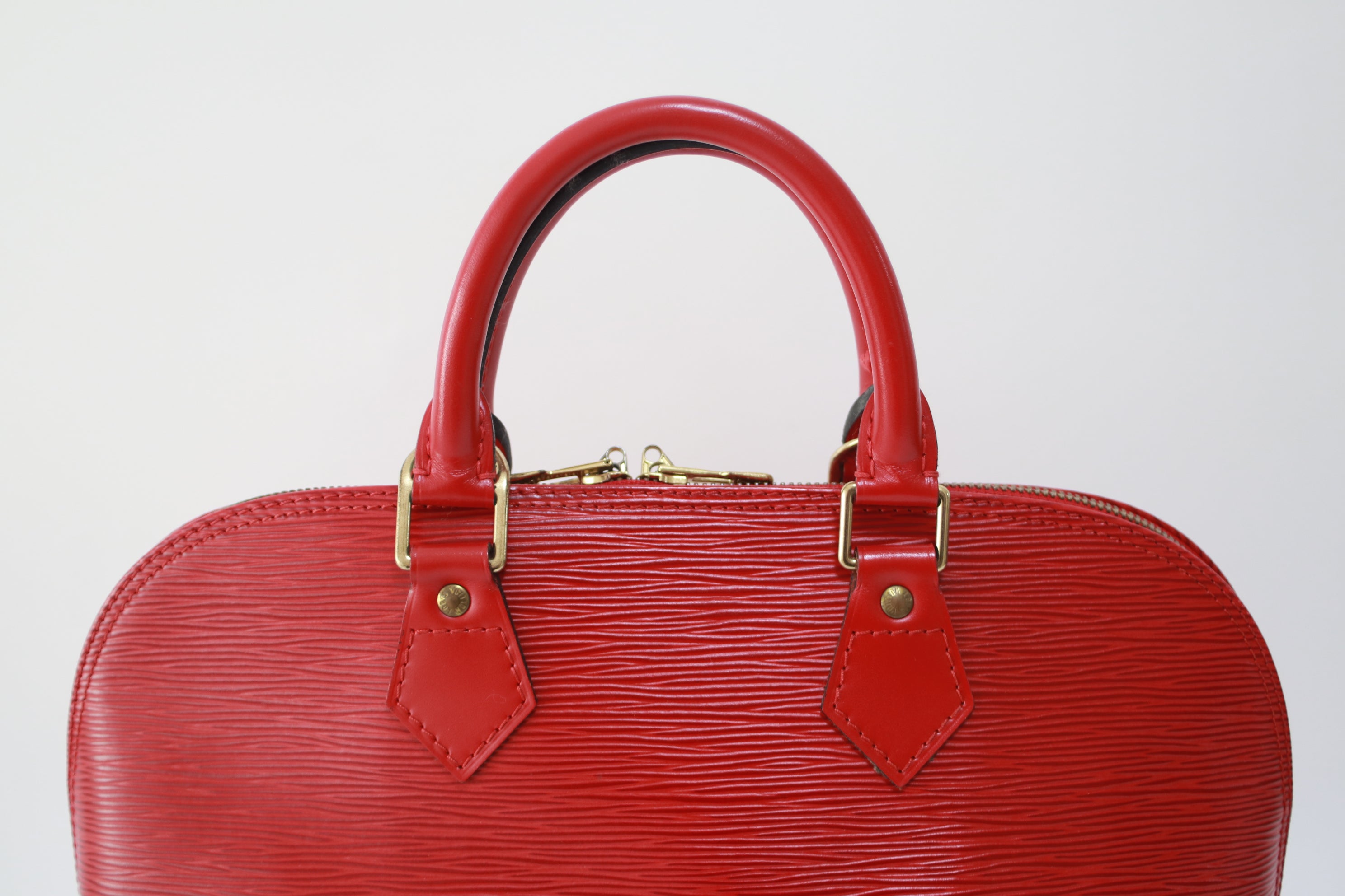 Louis Vuitton Alma PM Epi Handbag Red Used