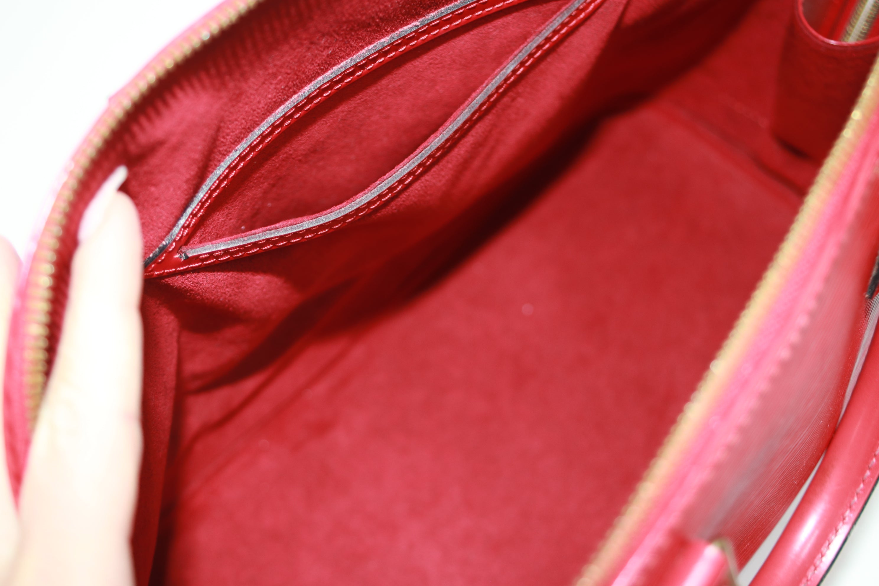 Louis Vuitton Alma PM Epi Handbag Red Used