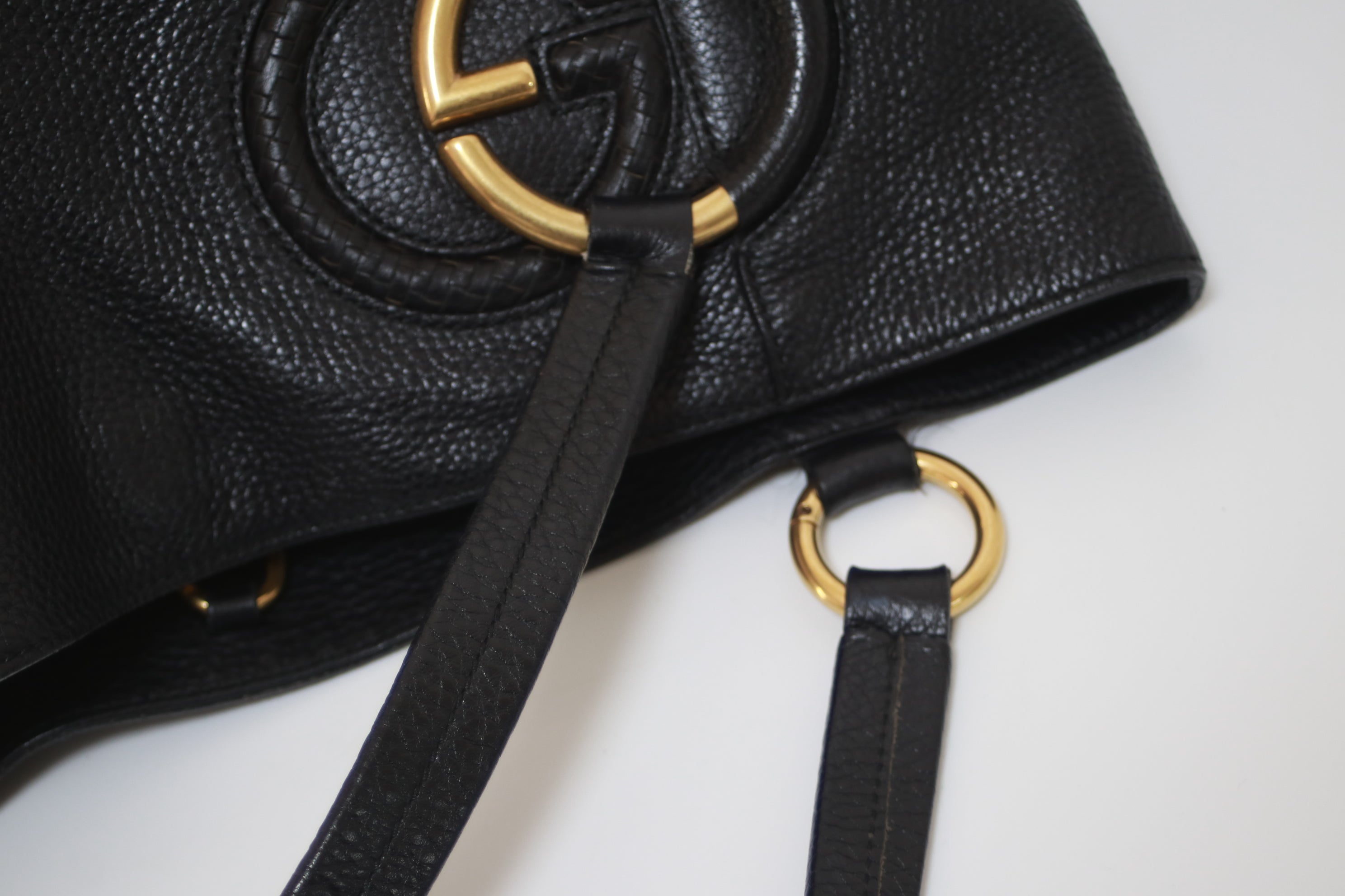 Gucci Twill Shoulder Tote Bag Used