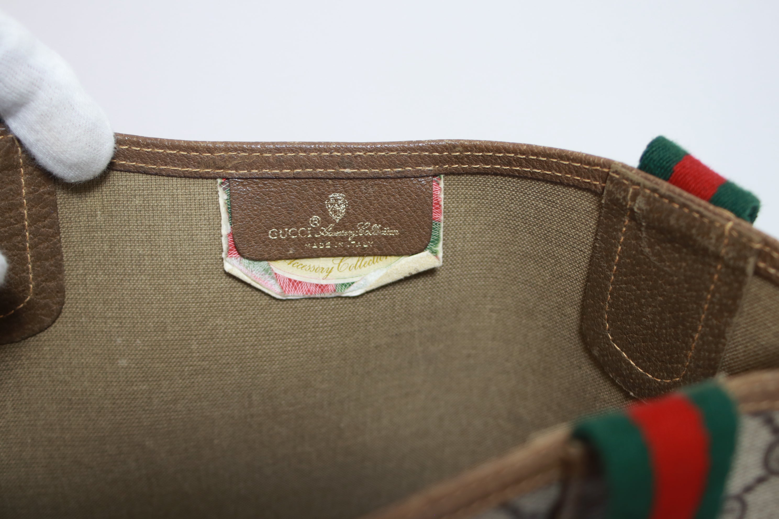 Gucci Slim Web Tote Bag Used