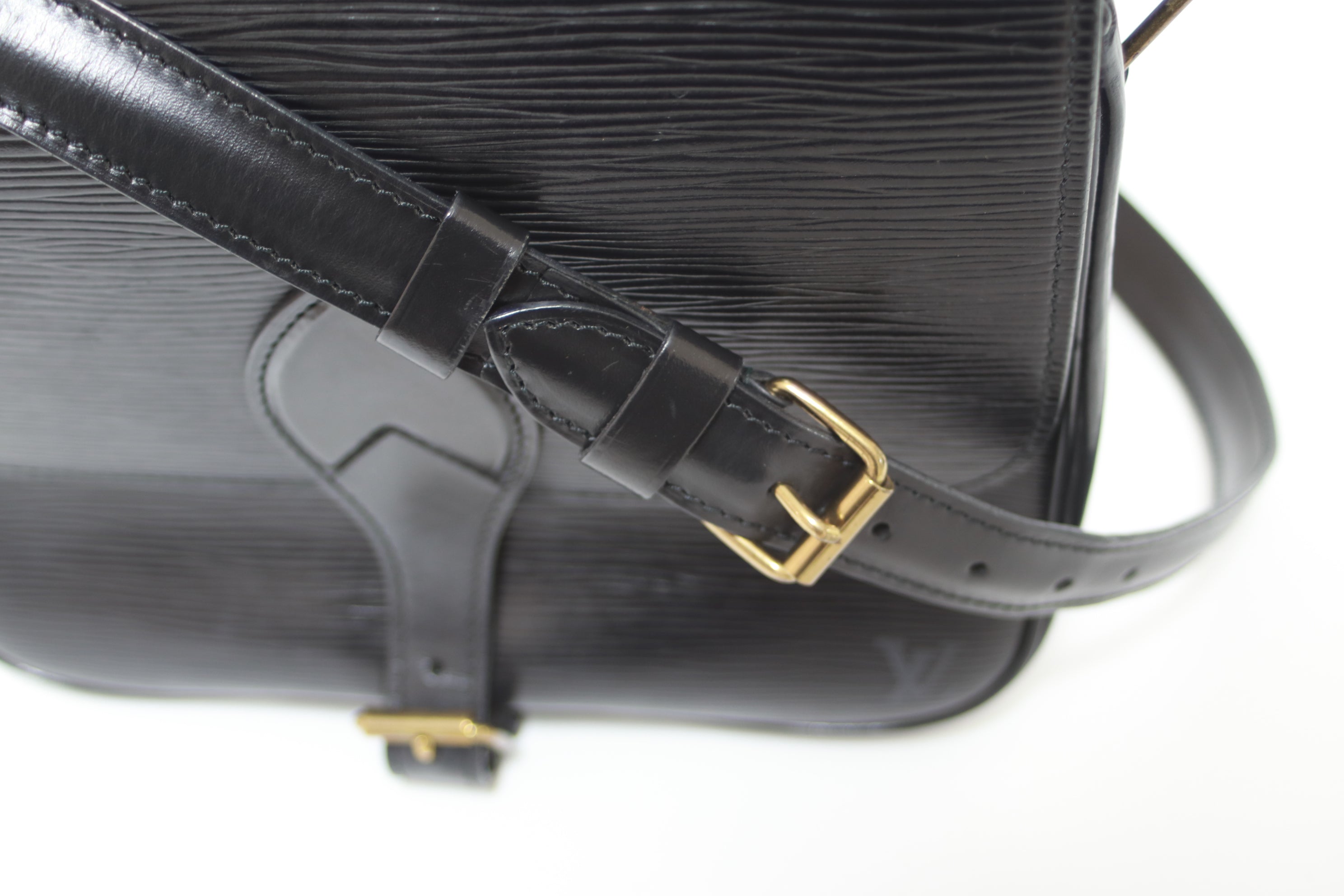 Louis Vuitton Epi Cartouchiere Shoulder Bag Black Used