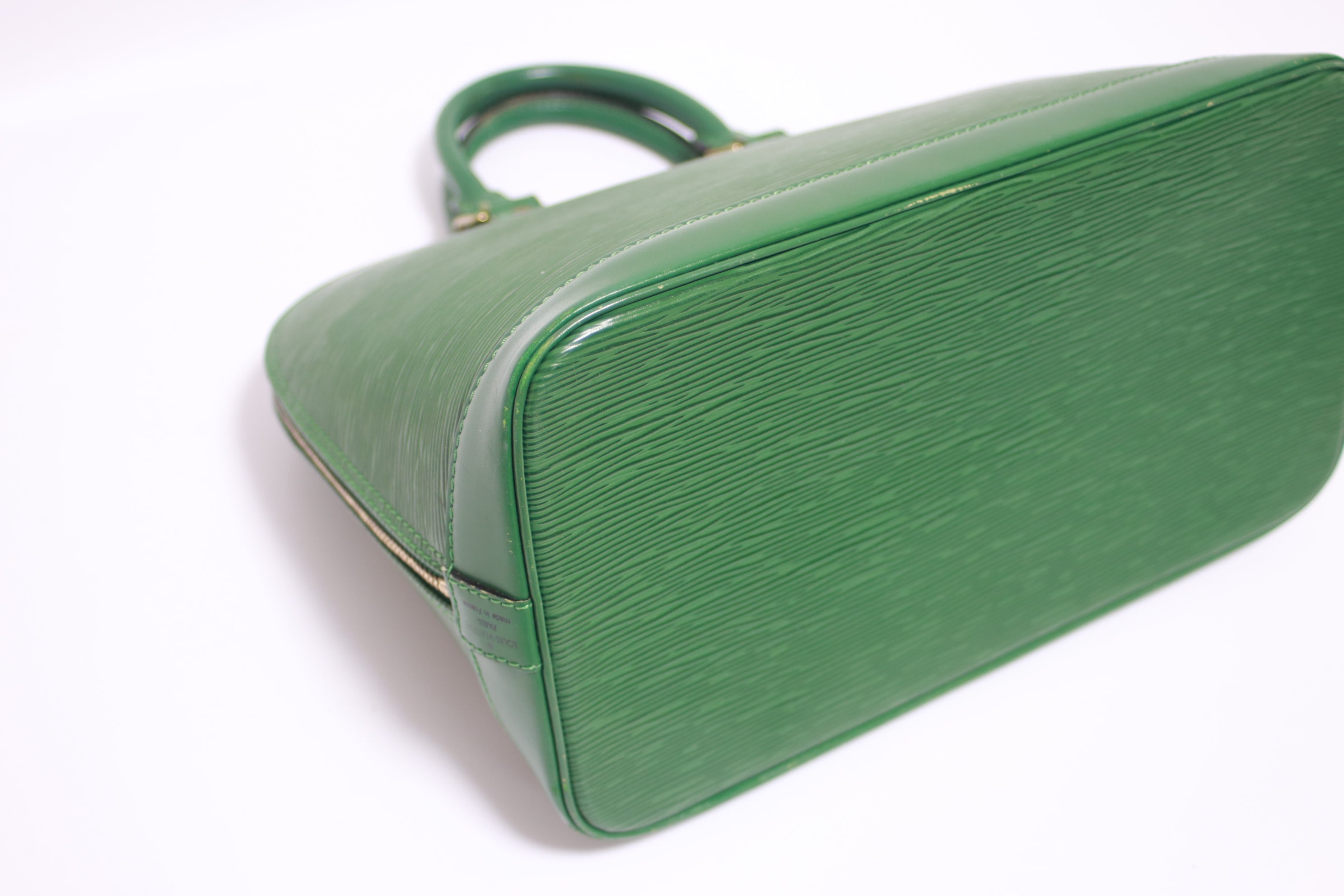 Louis Vuitton Alma PM Epi Leather Green Handbag Used