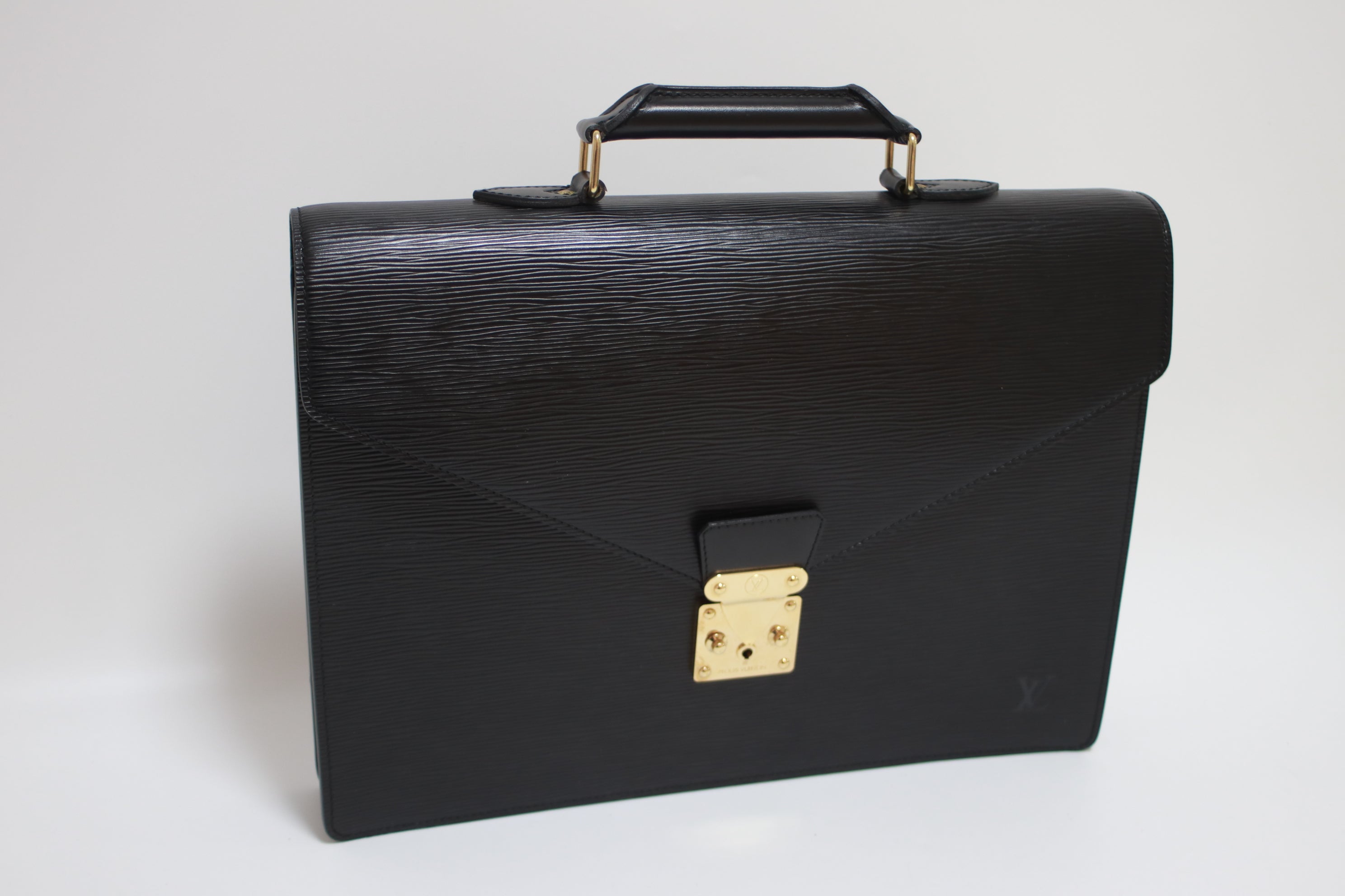 Louis Vuitton Briefcase Serviette Ambassadeur Epi Black Used