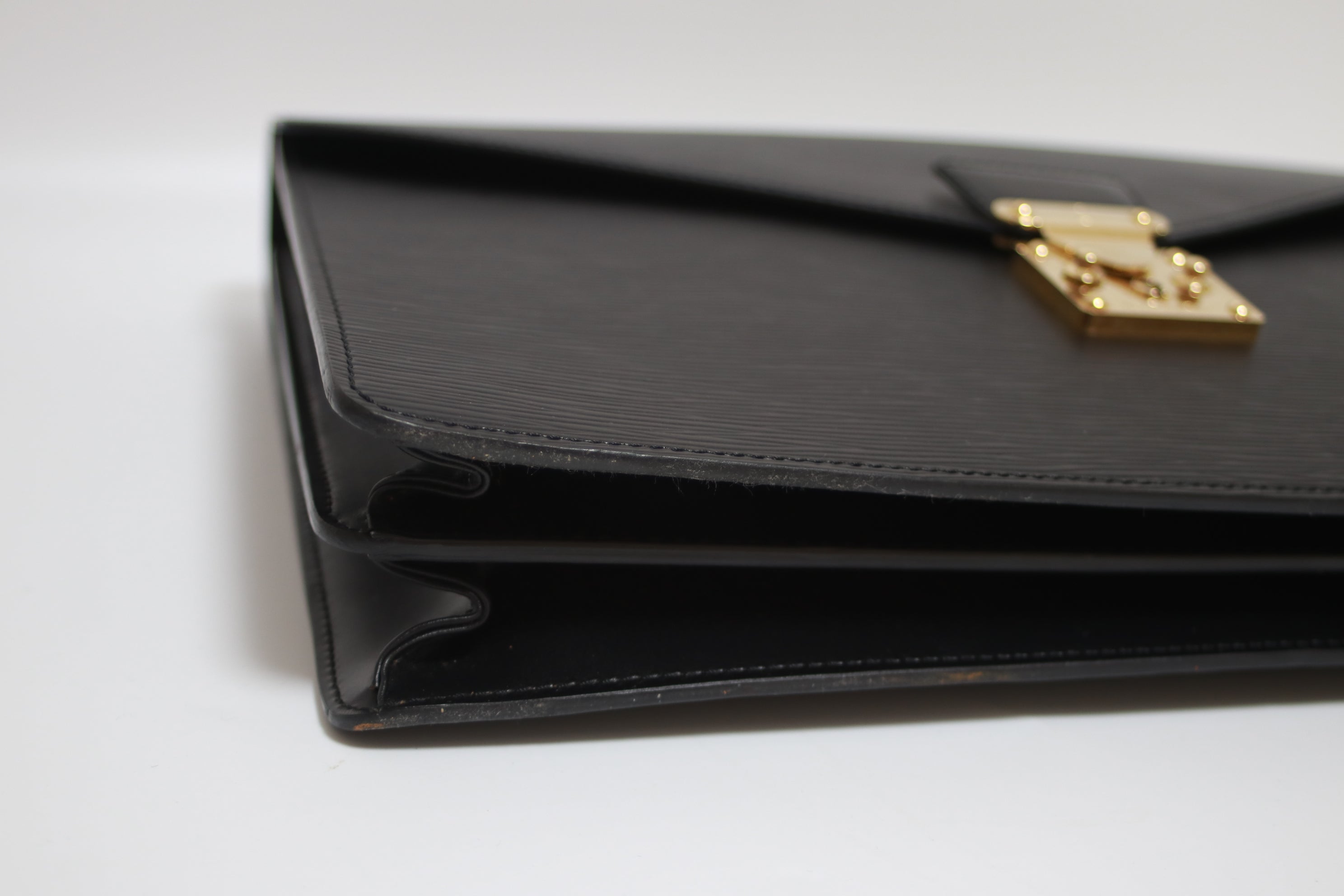Louis Vuitton Briefcase Serviette Ambassadeur Epi Black Used