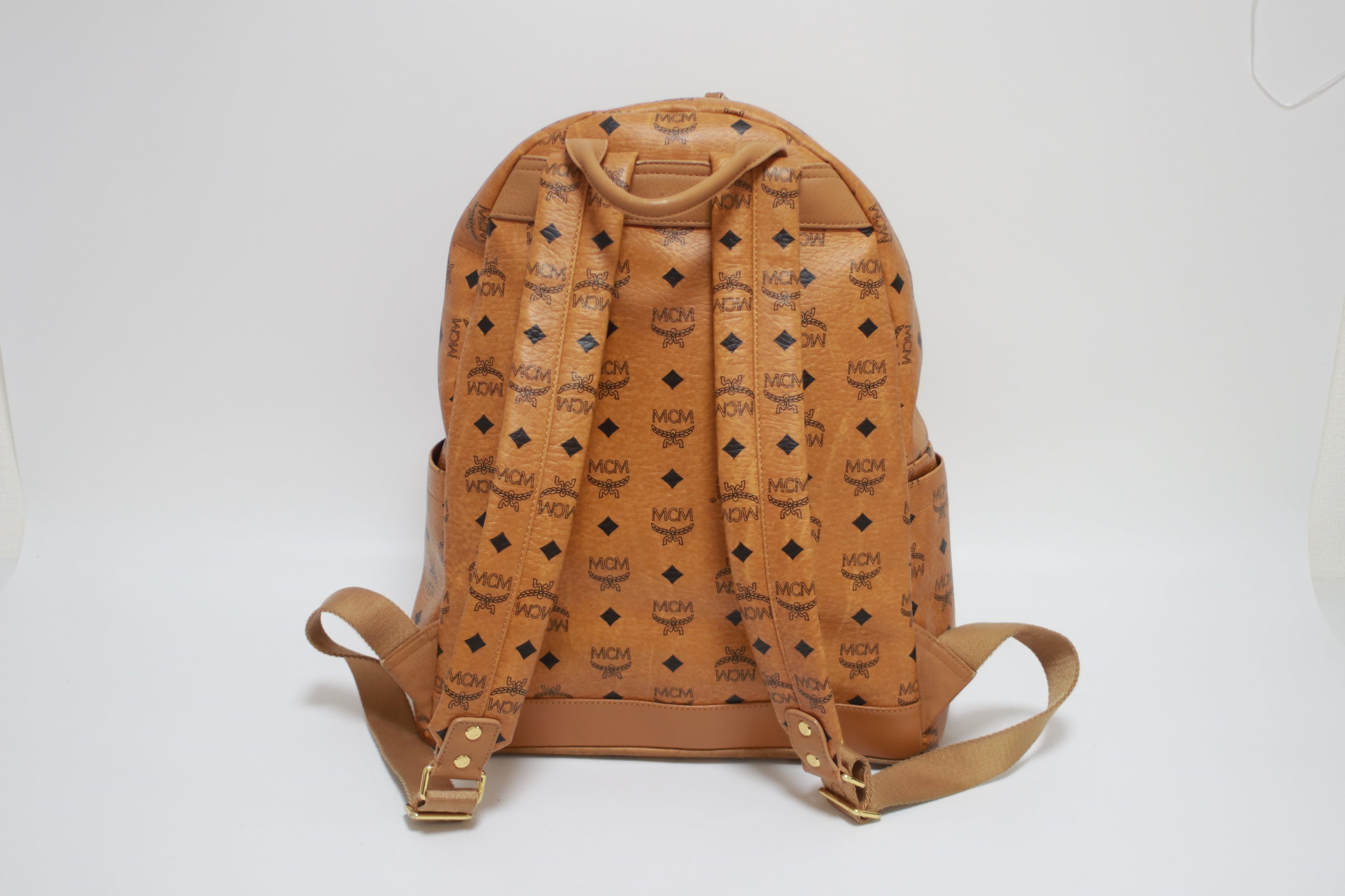 MCM Visetos Studs Backpack Medium Size Used