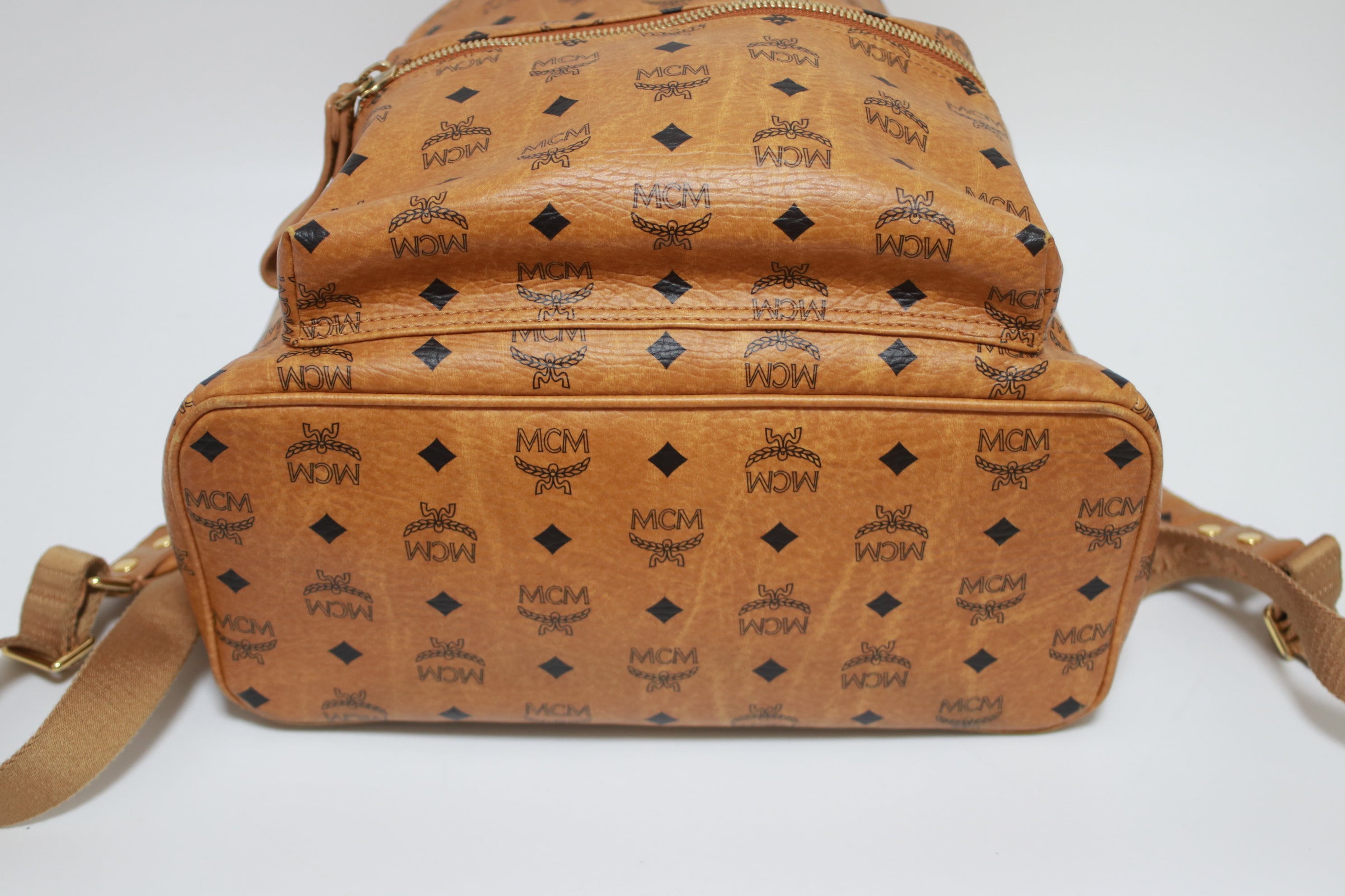 MCM Visetos Studs Backpack Medium Size Used