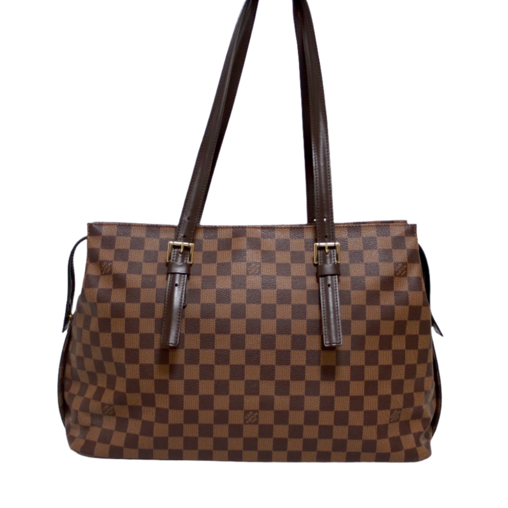 Louis Vuitton Chelsea Damier Ebene Shoulder Tote Bag Used