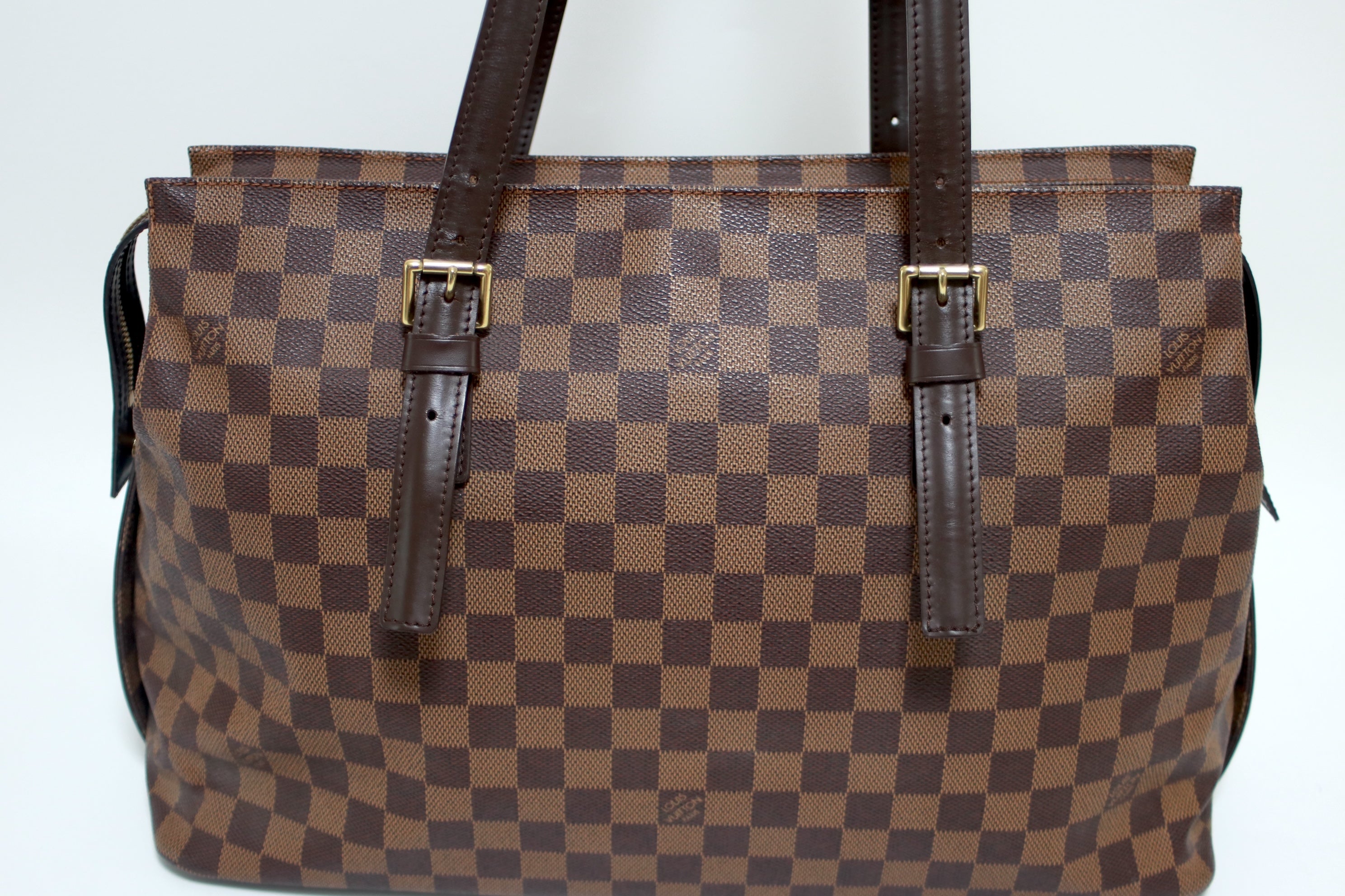 Louis Vuitton Chelsea Damier Ebene Shoulder Tote Bag Used