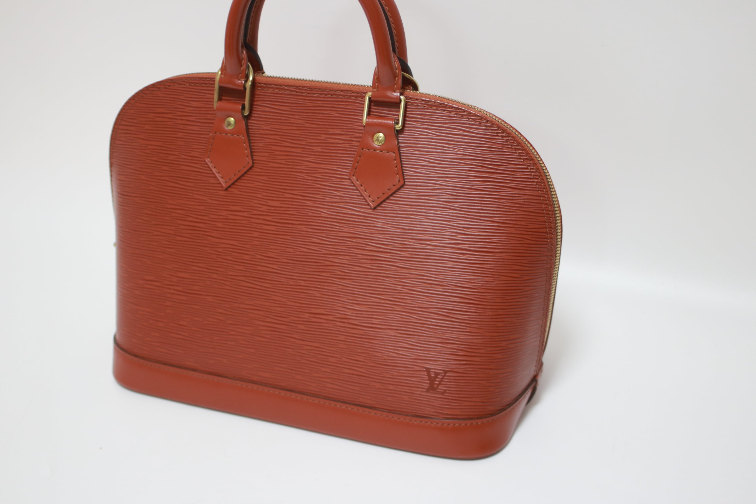 Louis Vuitton Alma Epi PM Handbag Kenya Brown Used