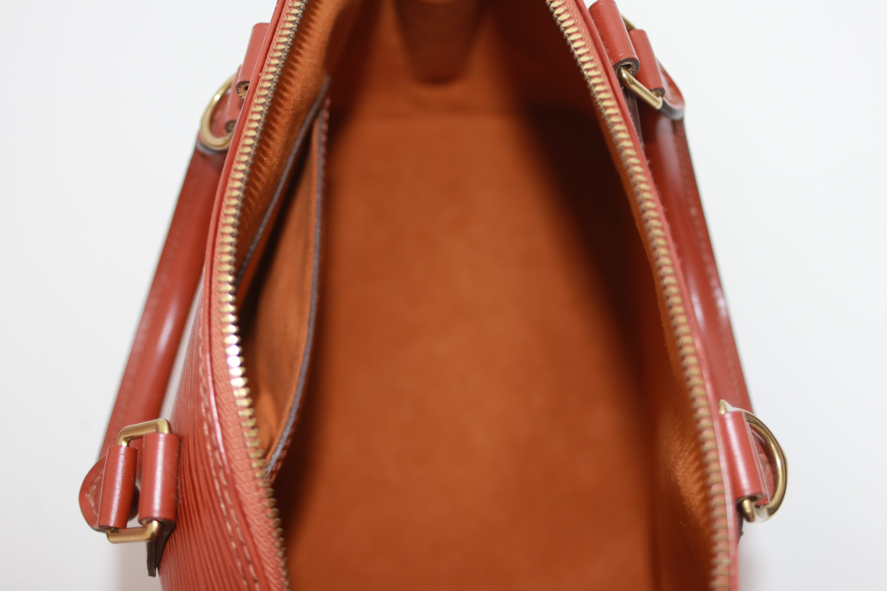 Louis Vuitton Alma Epi PM Handbag Kenya Brown Used